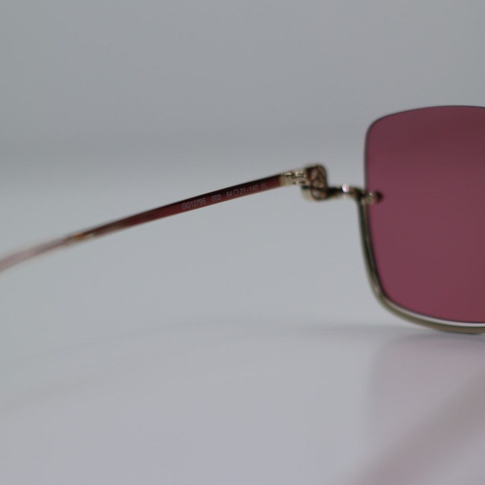 Gucci NEW Gucci Sunglasses GG1279S 003 G0ld/Red Women Authentic Size ONE SIZE - 9 Thumbnail
