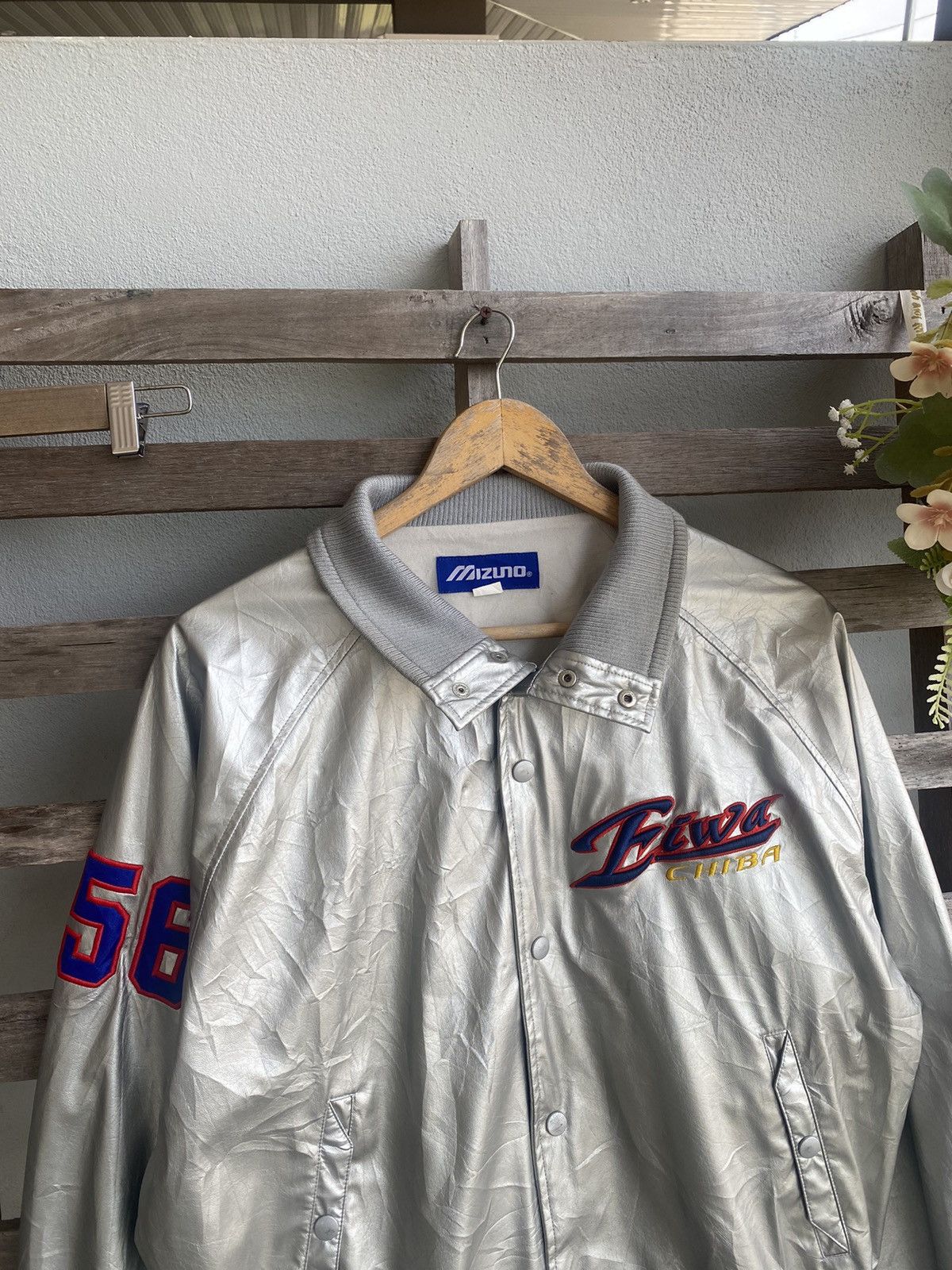MLB × Mizuno × Vintage Vintage 90s Mizuno Bomber Varsity Jacket Size US L / EU 52-54 / 3 - 3 Thumbnail