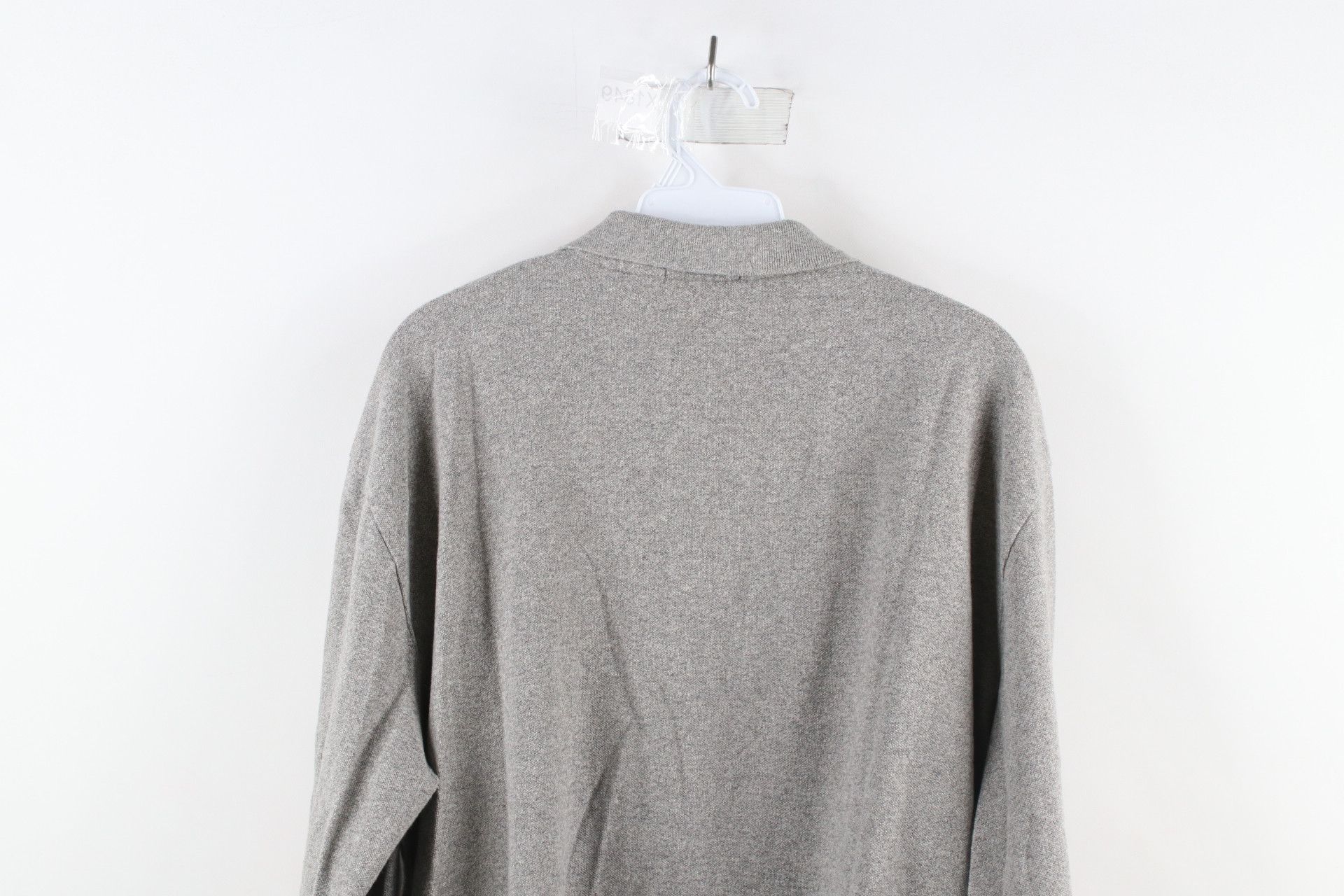 Ralph Lauren × Vintage Vintage Ralph Lauren Long Sleeve Polo Shirt Heather Gray Size US XL / EU 56 / 4 - 7 Thumbnail