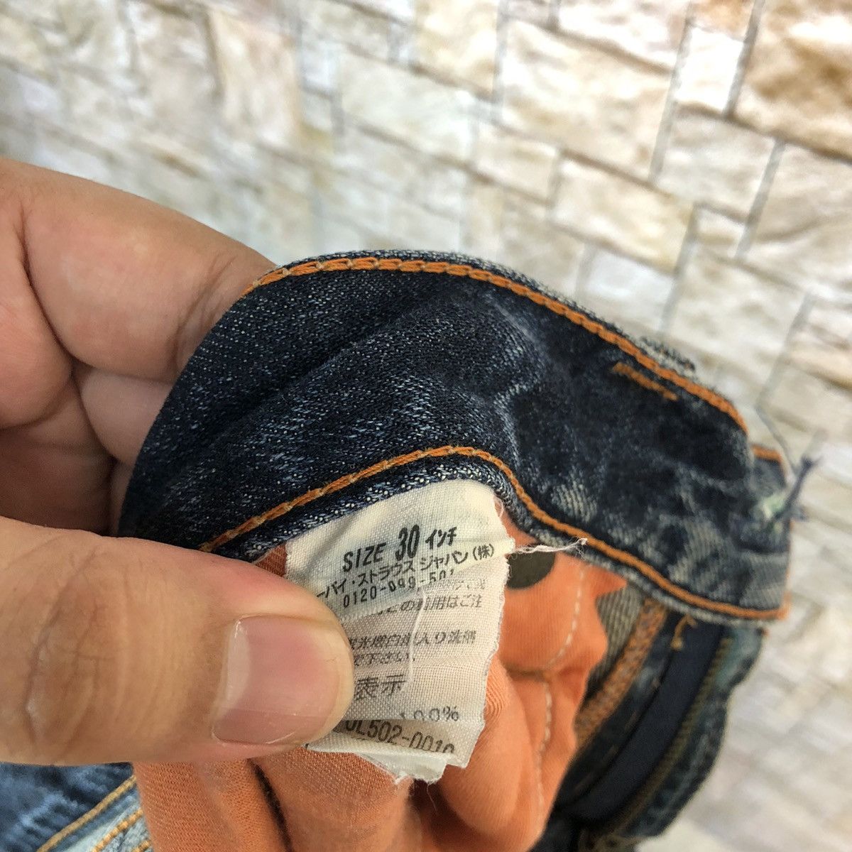Levi's 502 Classic Levis Blue Jeans denim Pants #7568 Size US 31 - 24 Thumbnail
