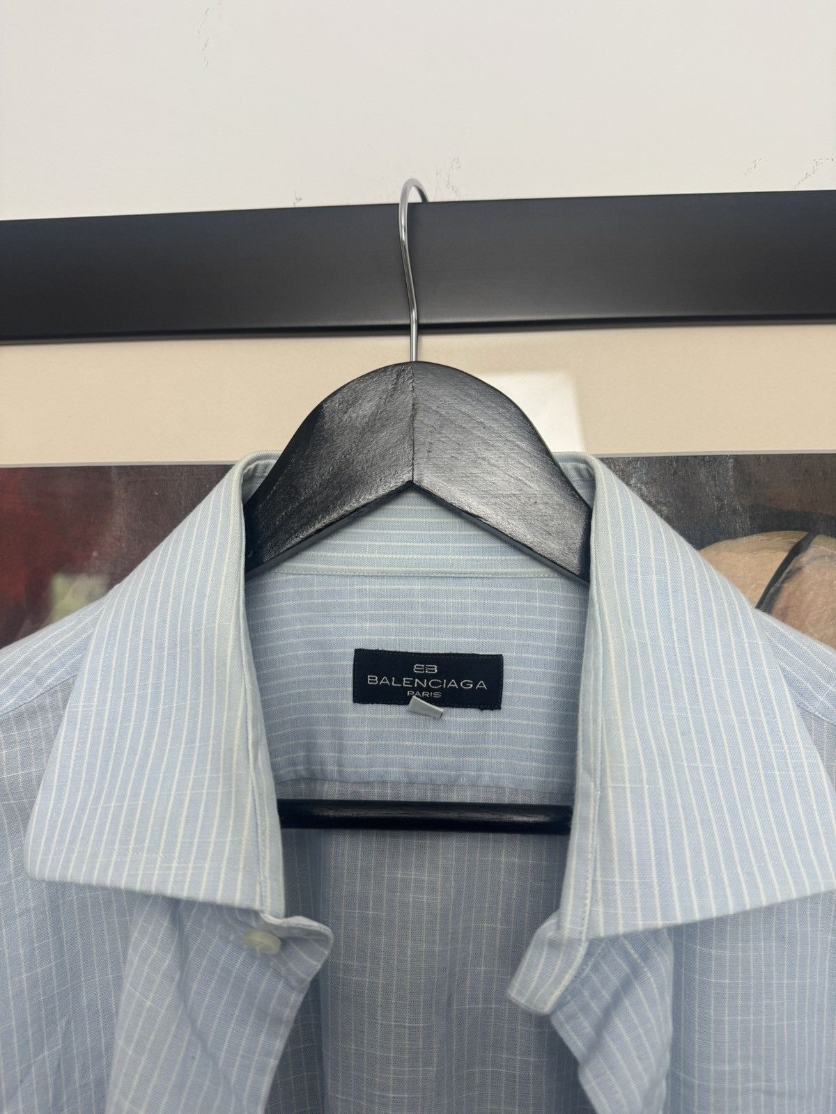 Balenciaga Balenciaga BB Logo Vintage Button Up Striped Shirt Casual Size US XL / EU 56 / 4 - 5 Thumbnail