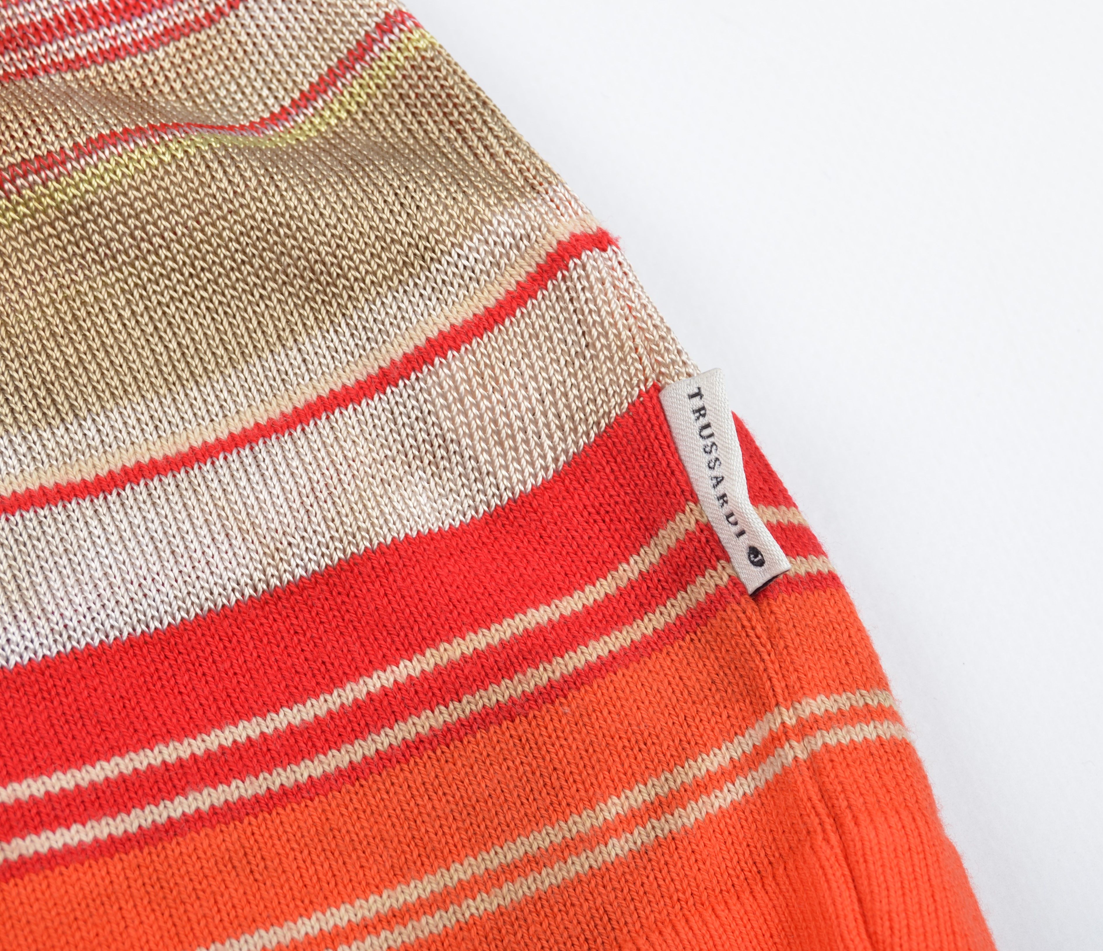Trussardi × Vintage Vintage Trussardi Jeans Striped Mesh Top Size M / US 6-8 / IT 42-44 - 7 Thumbnail