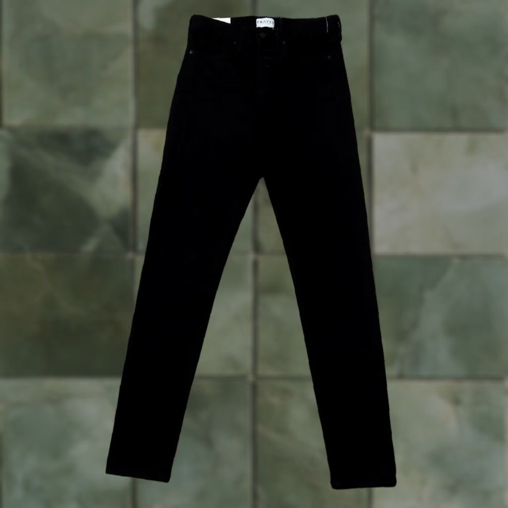 Vintage Frayed Jeans Womens High Rise Skinny Black Denim Jeans 29 Size 29" - 1 Thumbnail
