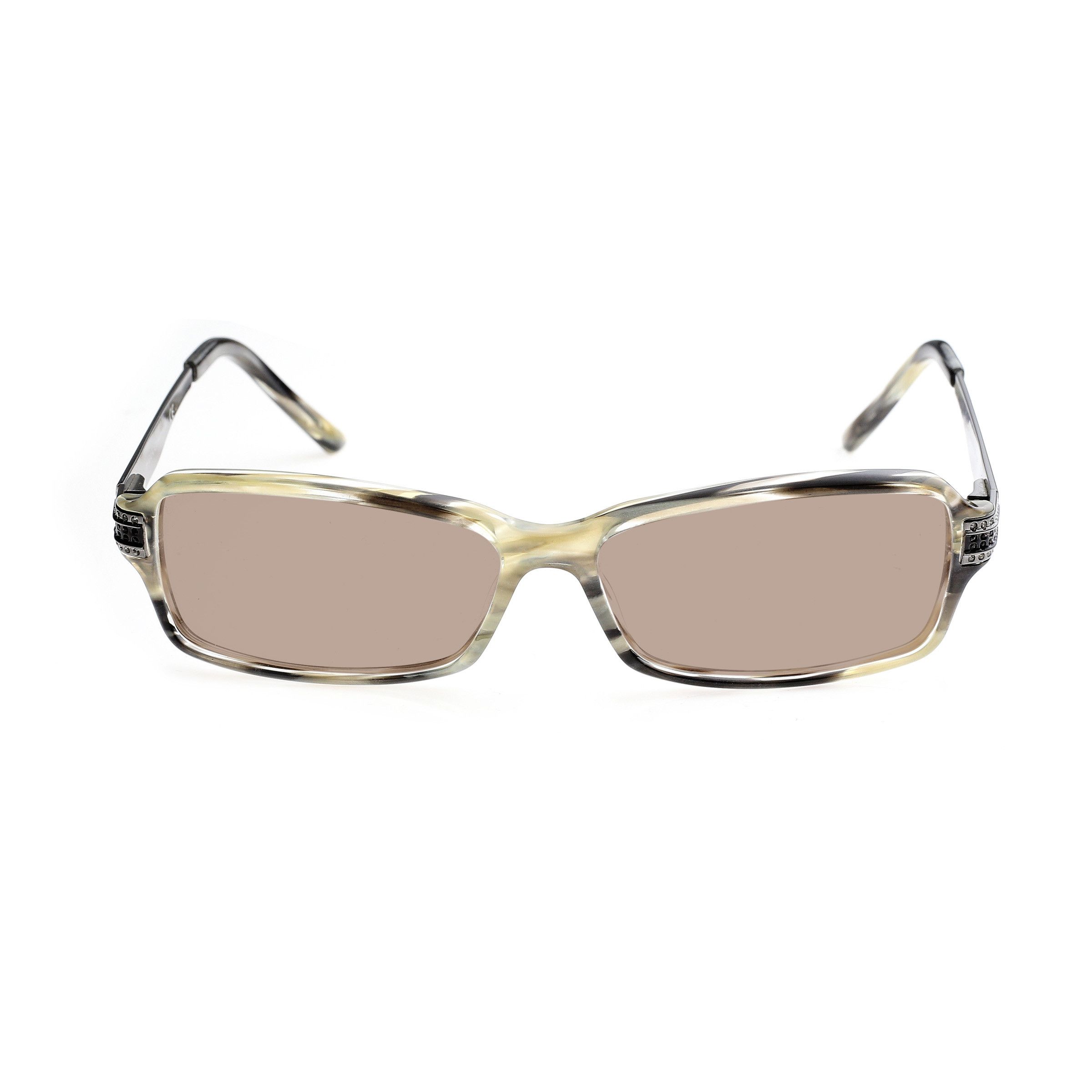 Gucci Gucci '00s Green Crystals Rectangular Frame Sunglasses Size ONE SIZE - 1 Thumbnail