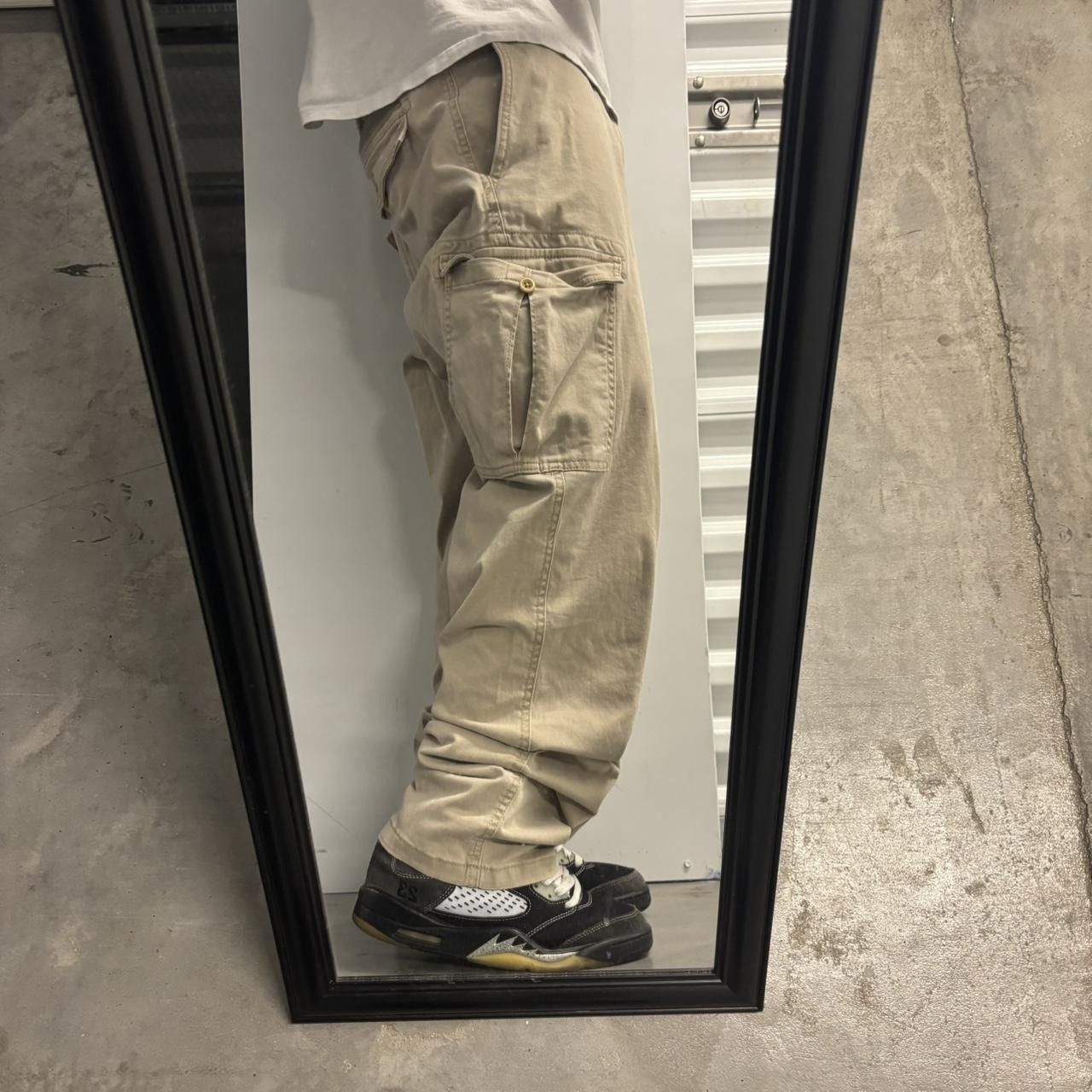 Vintage Crazy Vintage Y2K/2000s Grunge Cream Streetwear Cargo Pants! Size US 40 / EU 56 - 2 Thumbnail