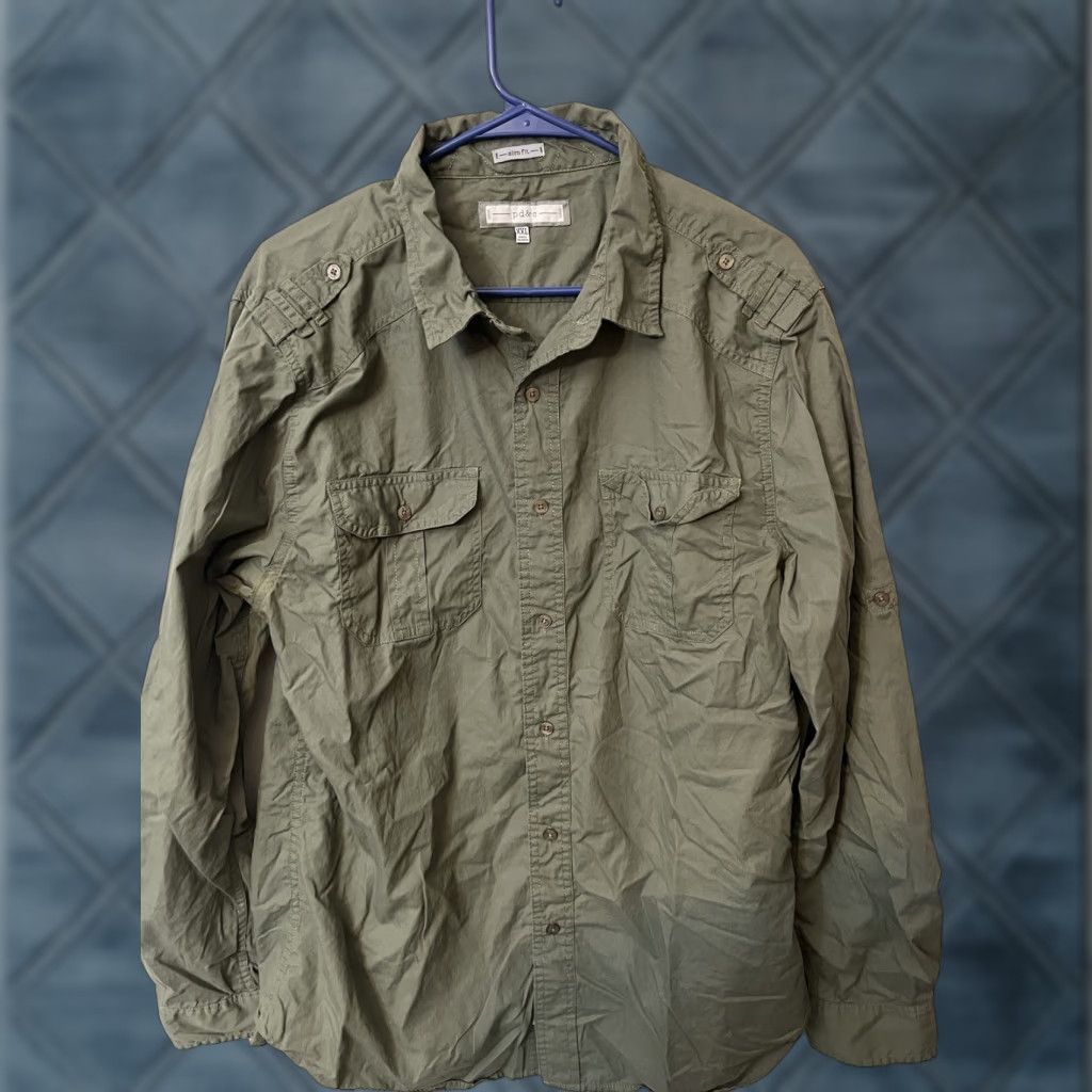 PD&C PD & C Shirt Men 2XL Green Long Sleeve Button-Up Casual Slim 2XL Shirt PD & C Mens Green Long Sleeve Button-Up Casual Slim 2XL Size US XXL / EU 58 / 5 - 1 Thumbnail