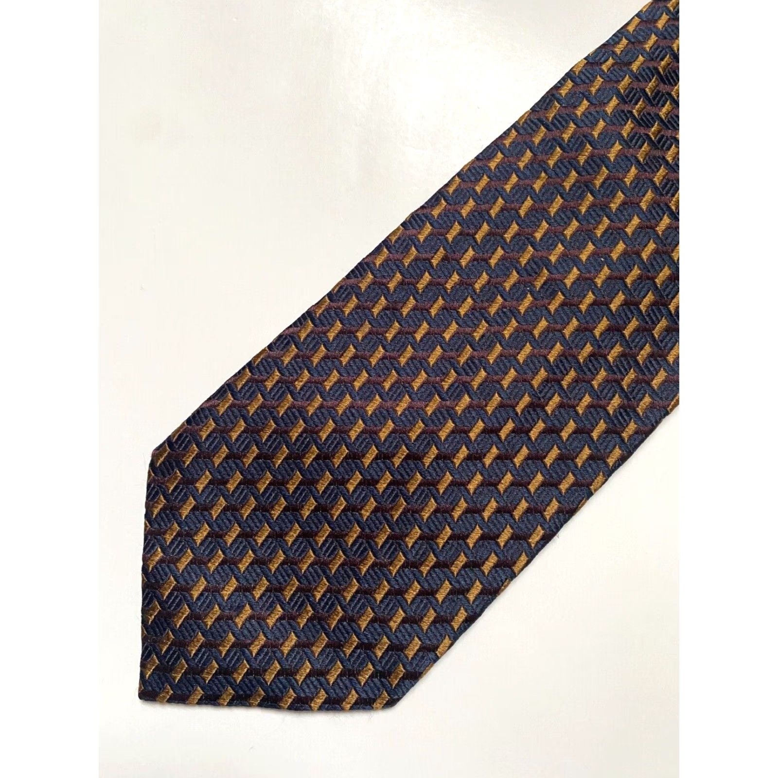 Ermenegildo Zegna VINTAGE Men's Ermenegildo Zegna Luxury Silk Tie Woven Textured Made in Italy Size ONE SIZE - 3 Thumbnail
