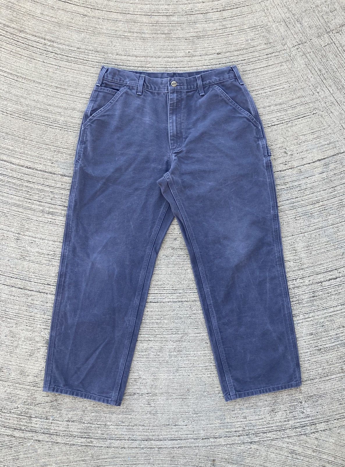 image of Petrol Blue Carhartt Pants Grey Carhartt Pants B11 Ptb 35X30, Men's