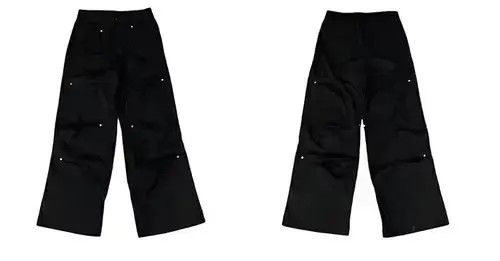 Designer cargo baggy flared pleated pants Size US 32 / EU 48 - 4 Thumbnail