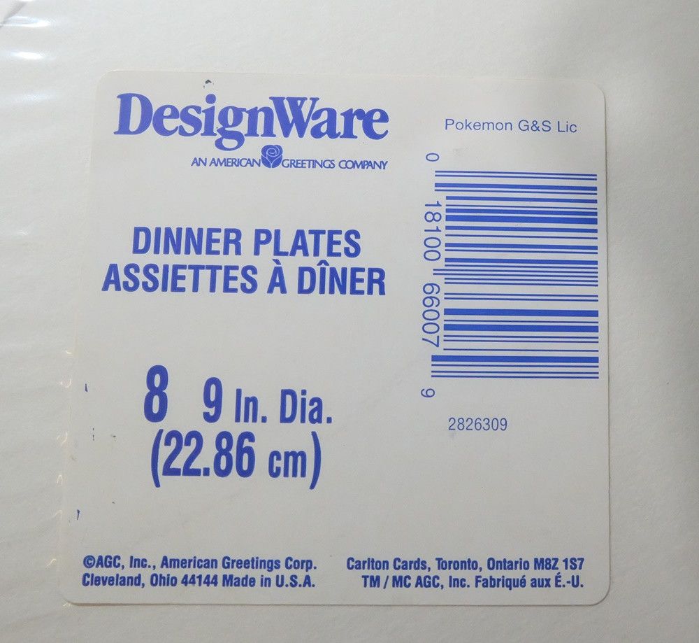 Pokemon Vintage Pokémon Paper Dinner Plates (2000s) Size ONE SIZE - 4 Thumbnail