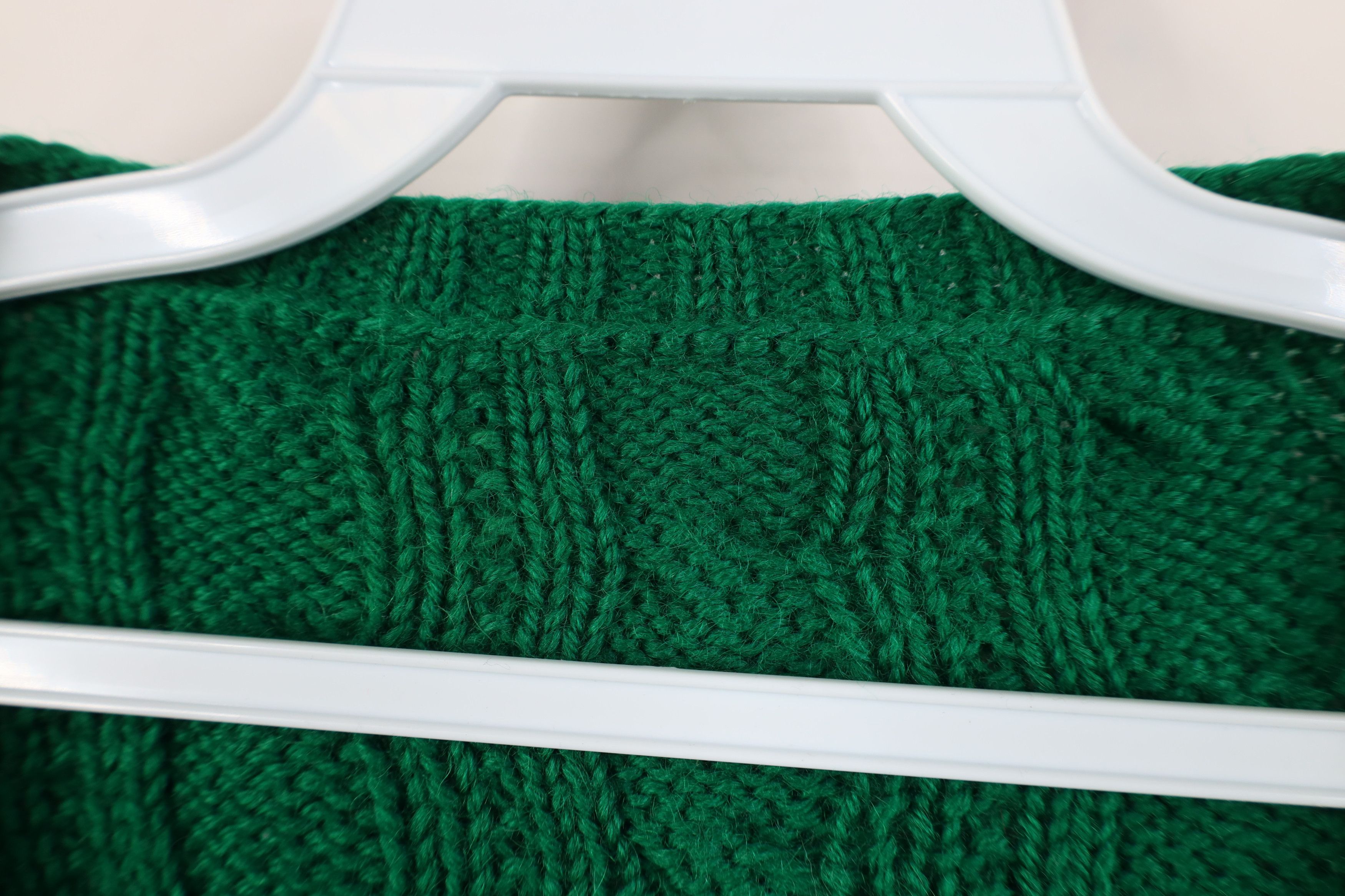 Vintage Vintage 60s Cable Knit Fisherman Open Cardigan Sweater Green Size M / US 6-8 / IT 42-44 - 6 Thumbnail