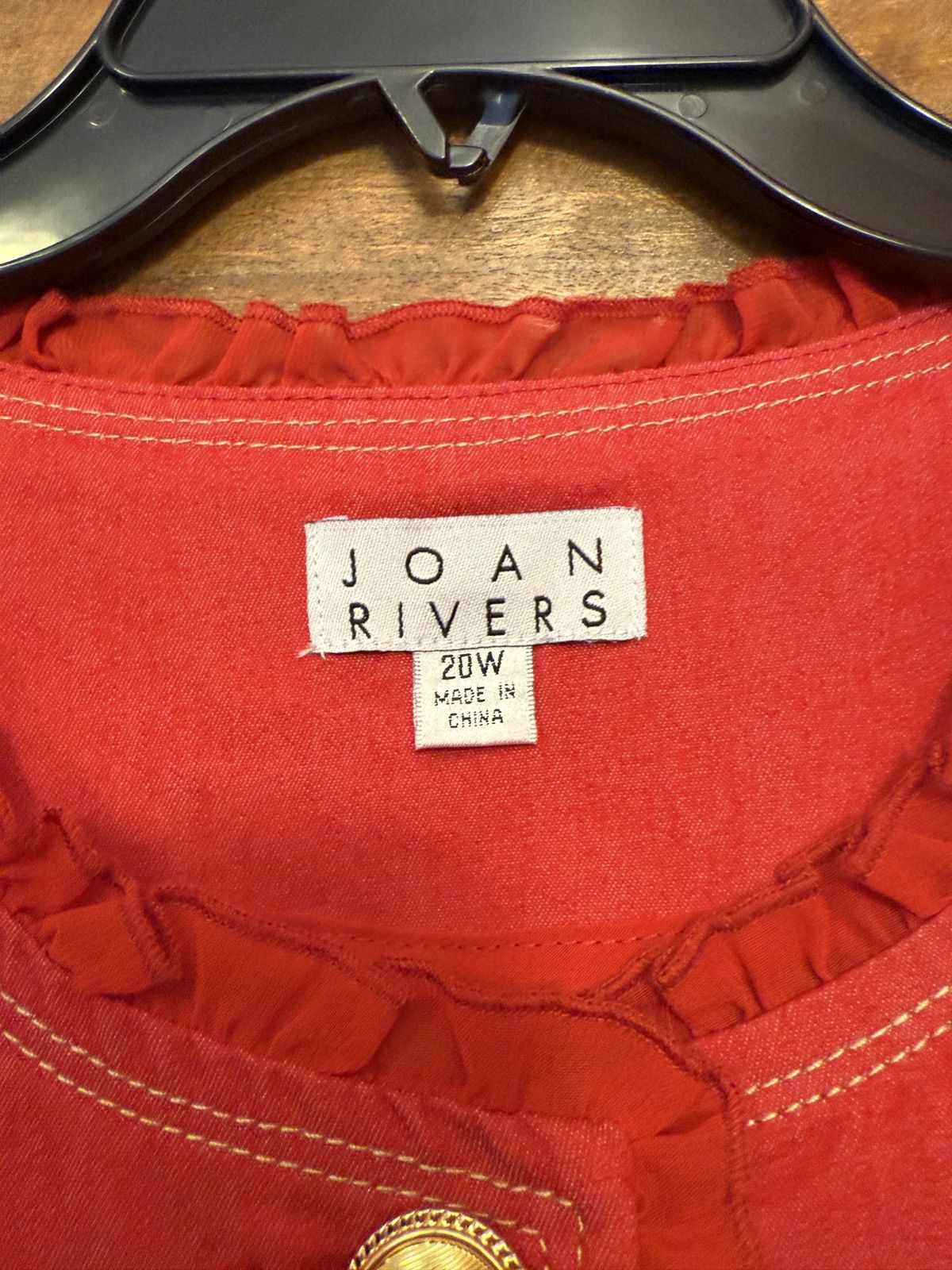 Joan Rivers Joan Rivers Vtg Red Power Blazer Novelty Buttons Trim Fabric Size 3XL / US 20-22 - 2 Thumbnail