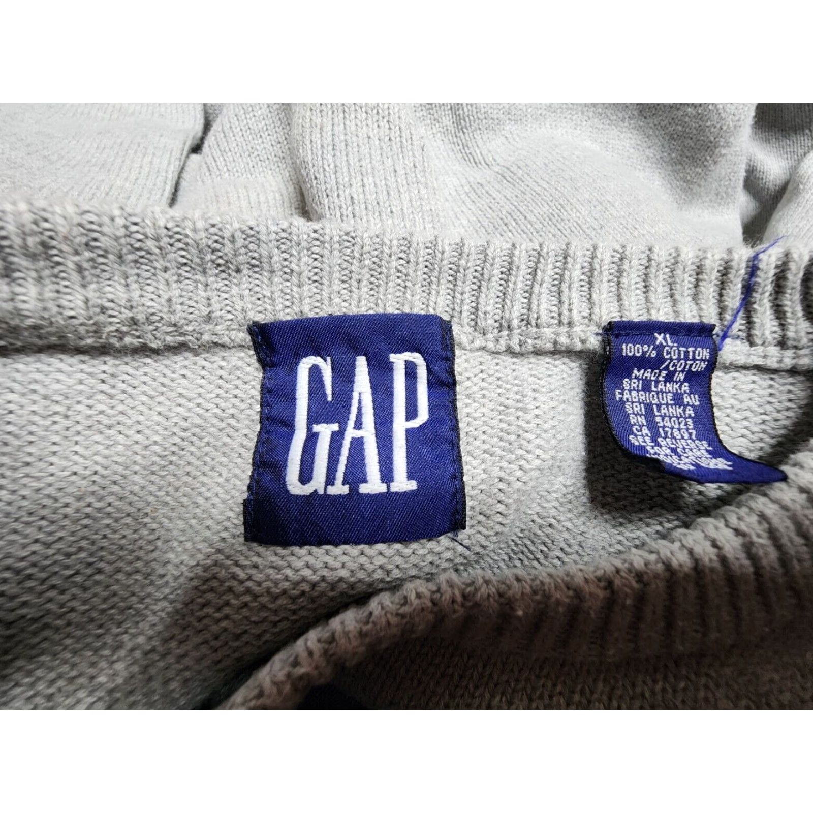 Gap VINTAGE GAP Gray Crew Neck Fleece Sweater Mens XL 90s Cotton Blend Size US XL / EU 56 / 4 - 5 Thumbnail