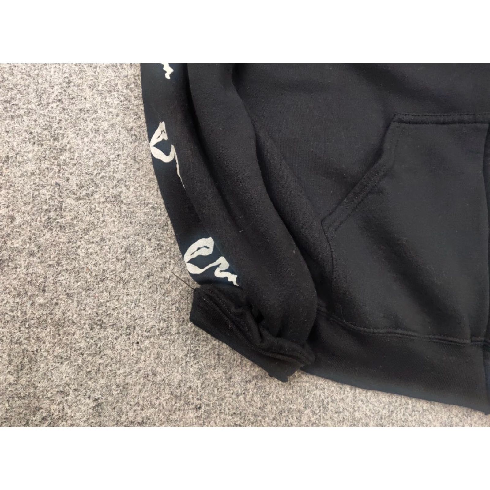 Vintage Lana Del Rey Black Zip Hoodie With Ribbon Sleeves Vintage Y2K glamour Style LGB Hoodie M Black Cotton Graphic Print 80s 90s WomensMens Size US M / EU 48-50 / 2 - 6 Thumbnail