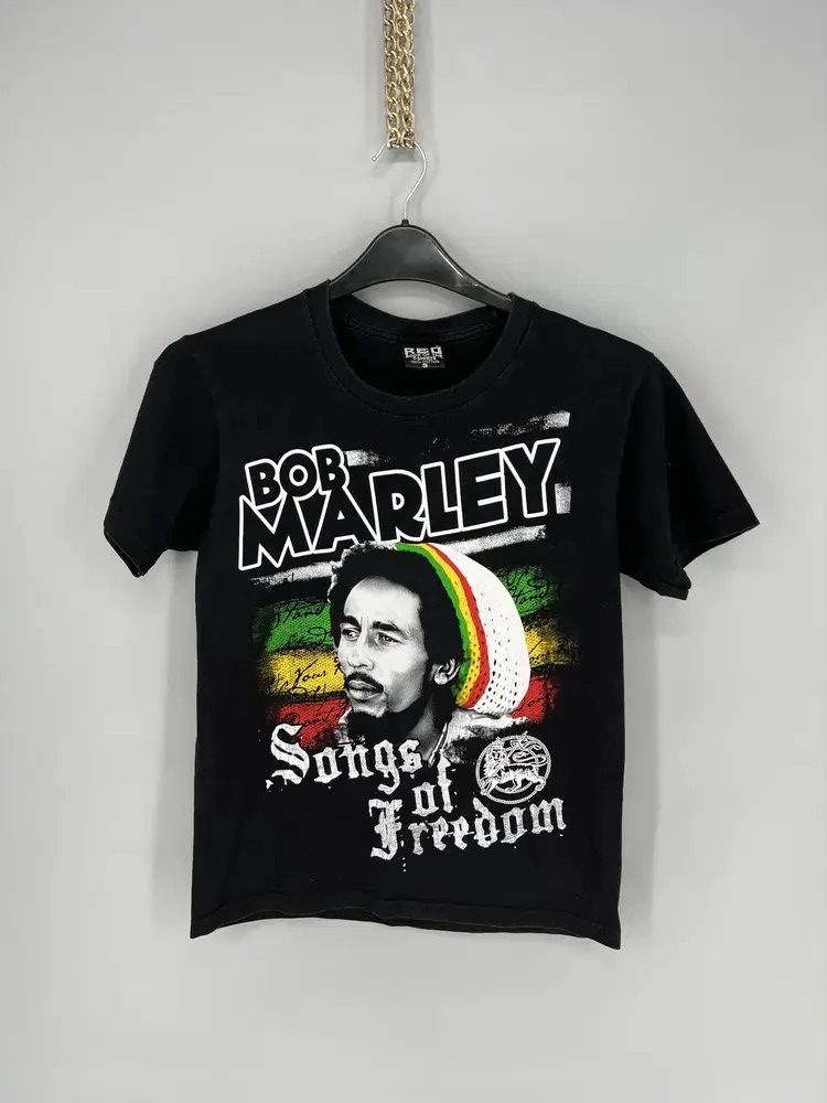 Band Tees Vintage Y2K Bob Marley Face Weed Rasta Tee Streetwear 90s Size US S / EU 44-46 / 1 - 1 Thumbnail