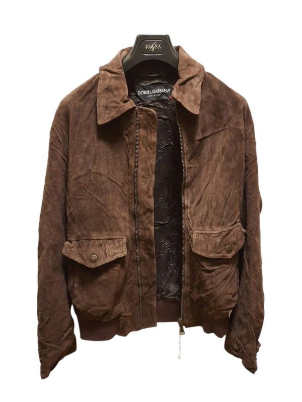 Dolce & Gabbana Dolce & Gabbana Brown Suede Bomber Jacket, Early 2000s Size US M / EU 48-50 / 2 - 1 Thumbnail