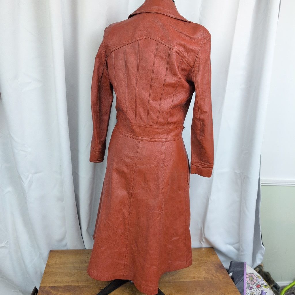 Vintage Vintage Cabretta Leather Ladies' Long Coat. Size S / US 4 / IT 40 - 4 Thumbnail