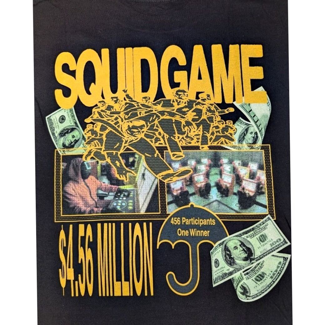 Market Market Studios x Netflix x Pacsun Squid Games Shirt Mens Medium Black Crew Neck Size US M / EU 48-50 / 2 - 6 Thumbnail