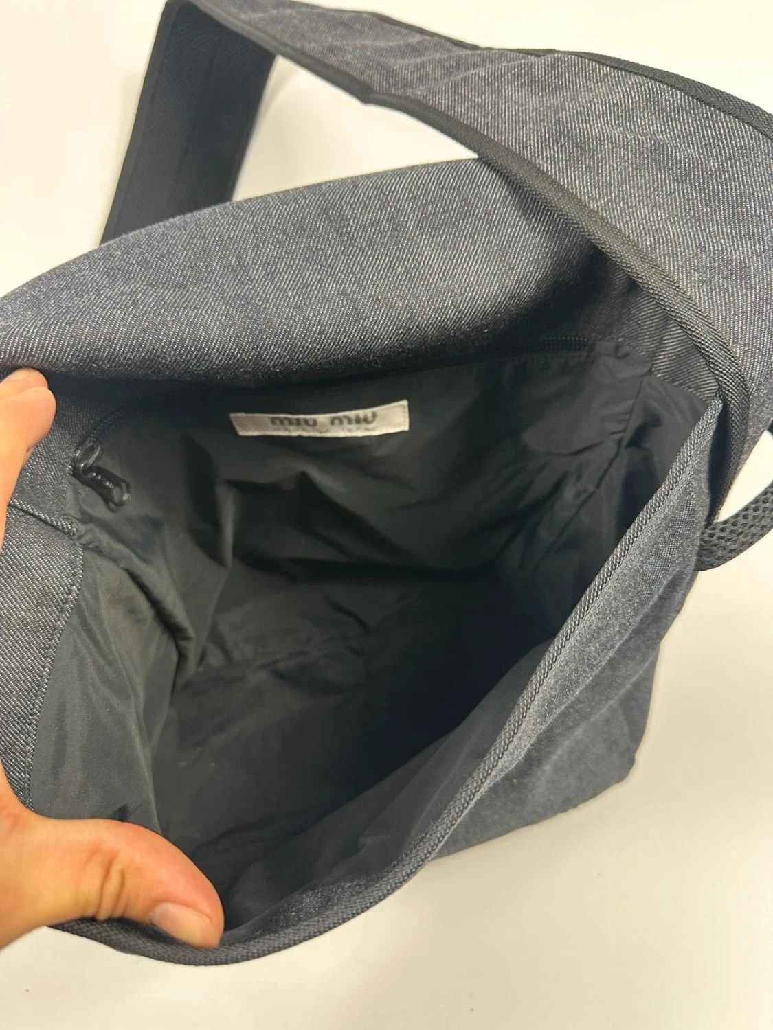 Miu Miu Miu Miu 90s Denim Sling Bag Size ONE SIZE - 13 Thumbnail