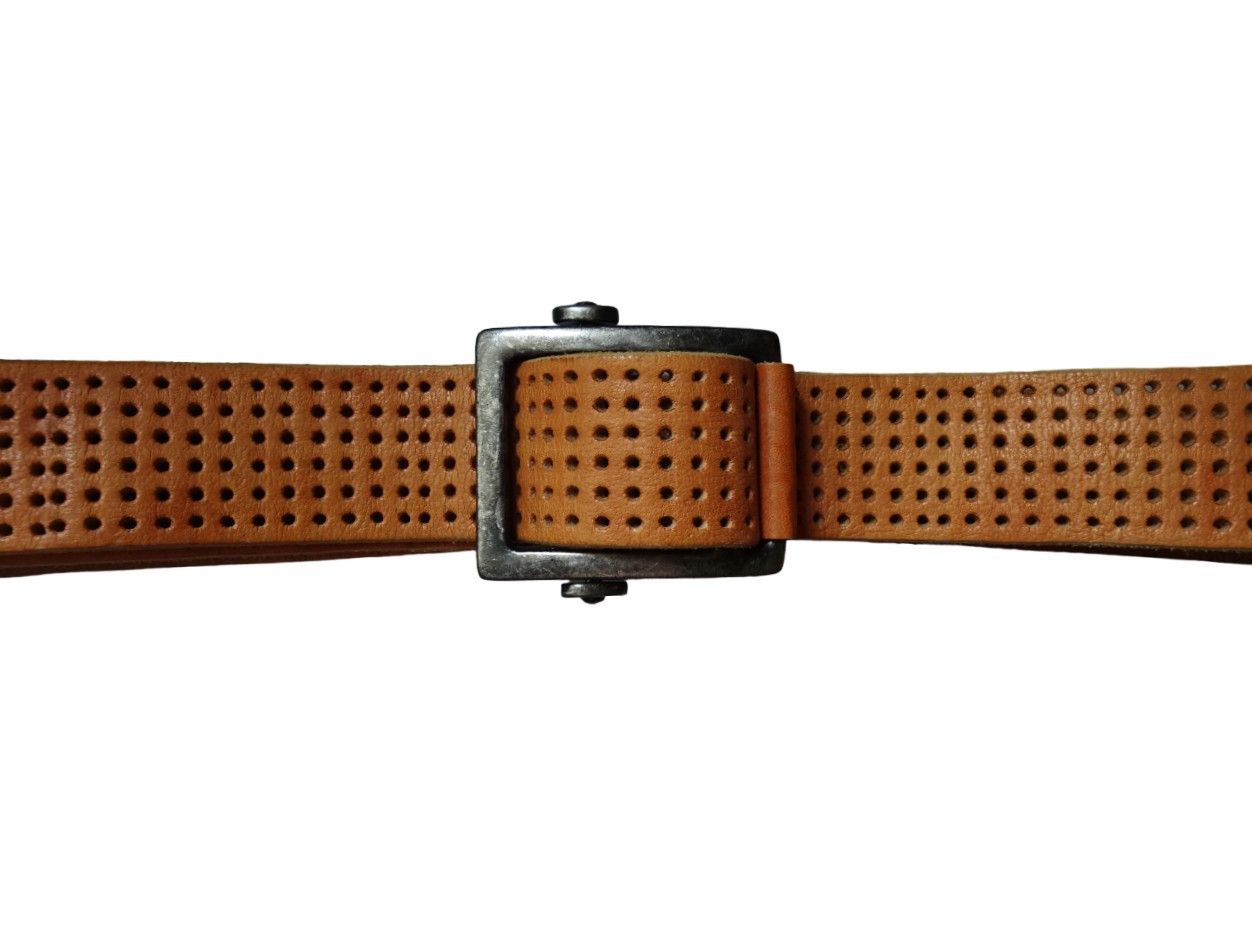 Cerruti 1881 CERRUTI JEANS PERFORATED LEATHER BELT RARE! Size ONE SIZE - 3 Thumbnail