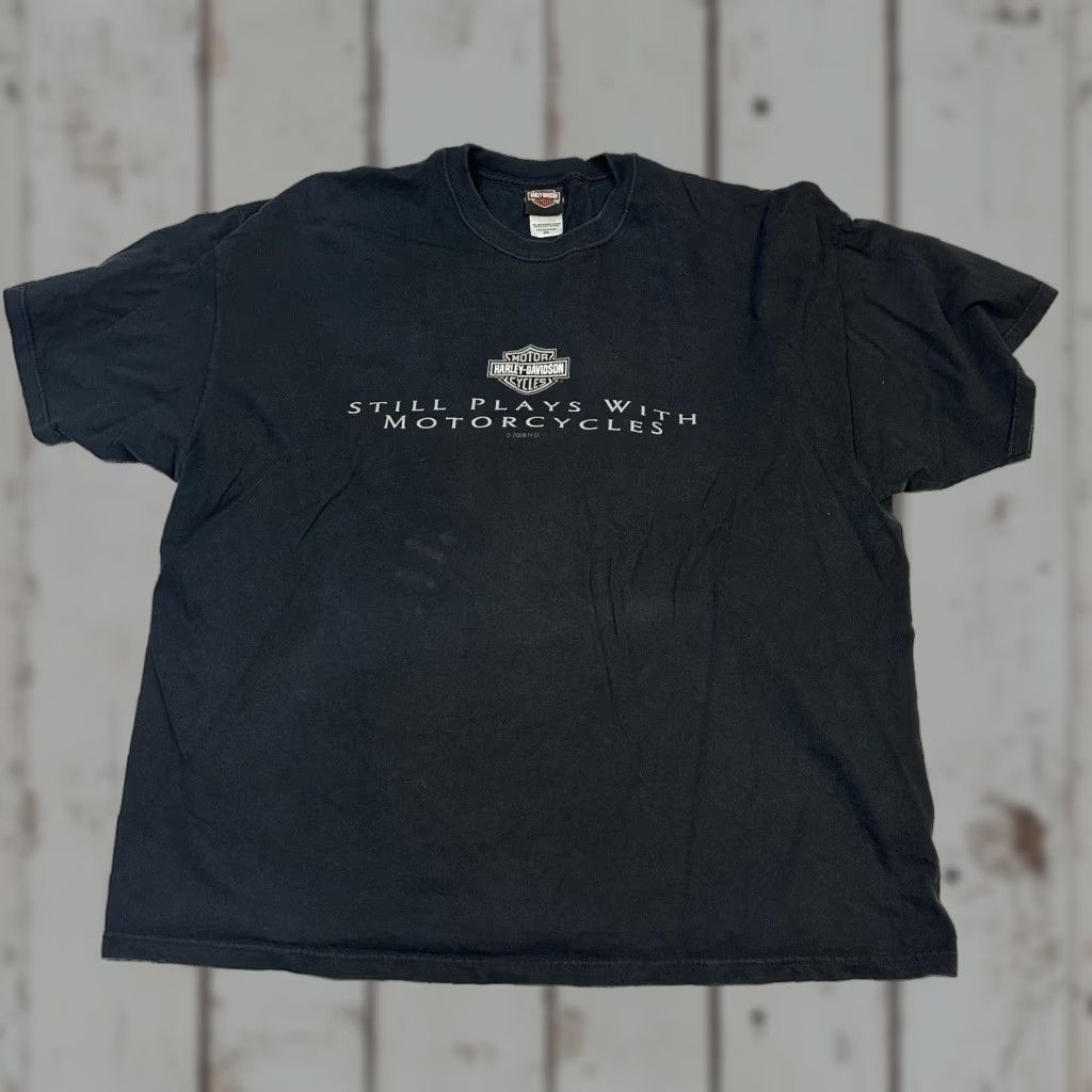 Harley Davidson Harley-Davidson American Legend Tee Poker Royal Flush Biker Graphic Tee USA Made Men's 3XL Shirt Size US XXL / EU 58 / 5 - 1 Thumbnail
