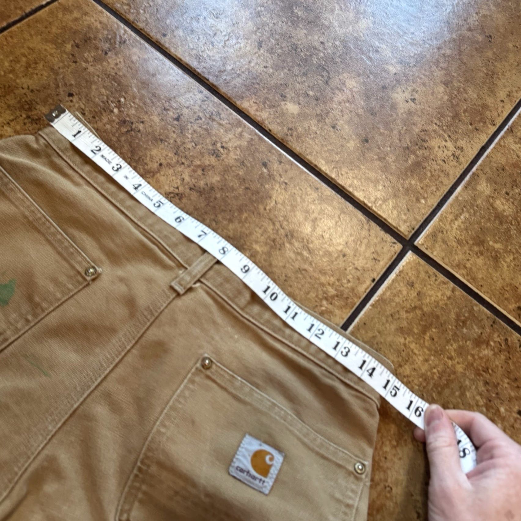 Carhartt VTG Carhartt Pants Mens 30x29 Tan Carpenter Straight Double Knee USA 90s B01 Size US 30 / EU 46 - 8 Thumbnail