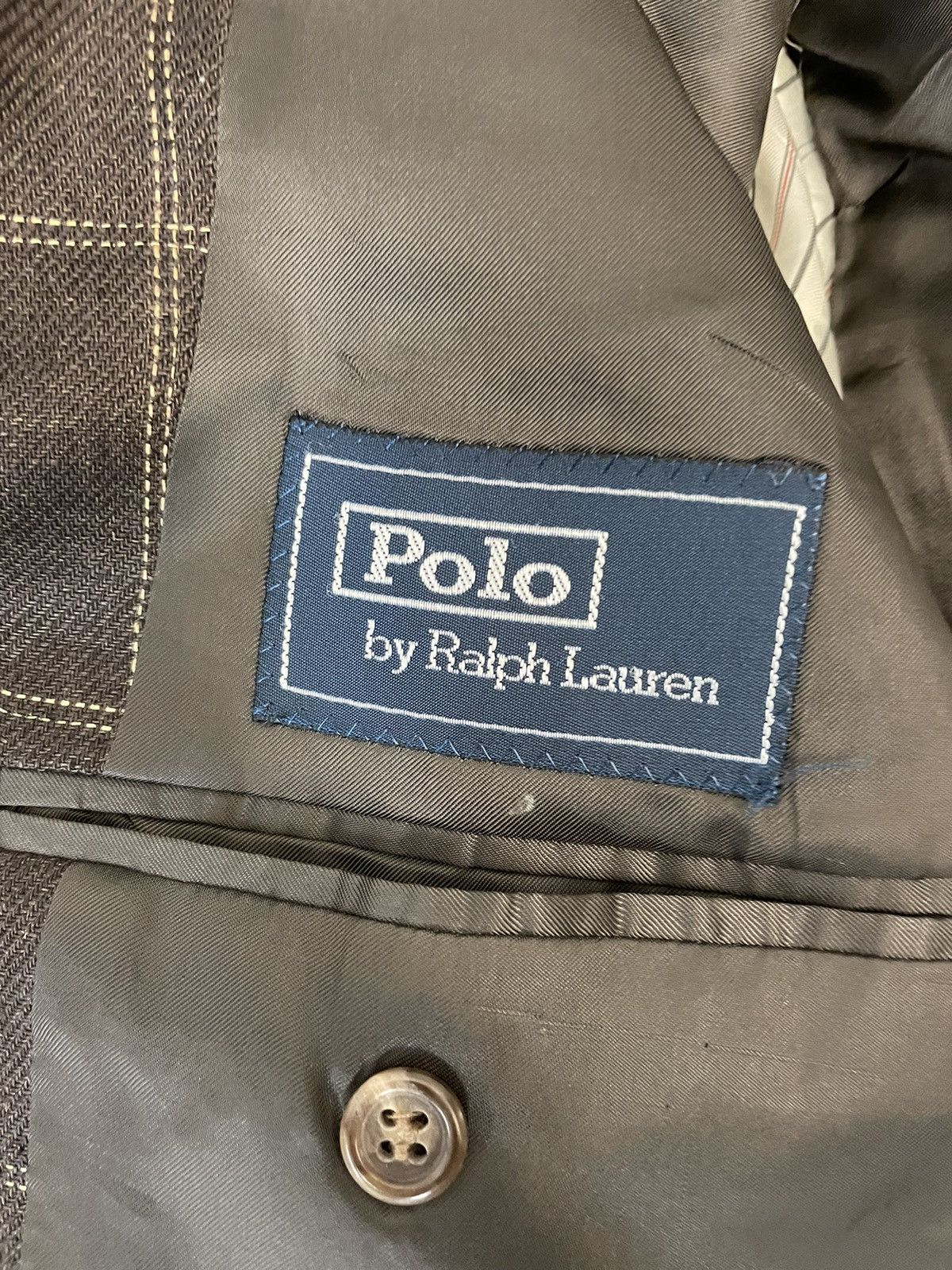 Polo Ralph Lauren × Vintage Windowpane Check Print Polo 2 Jacket Size 38R - 8 Thumbnail