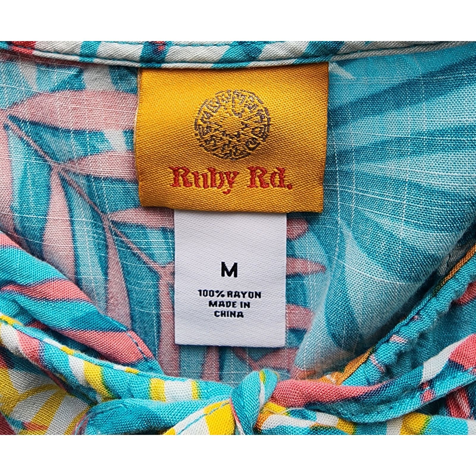 Other Ruby Rd. Blue Tropical Print 3/4 Sleeve Shift Dress Size M Size M / US 6-8 / IT 42-44 - 6 Thumbnail