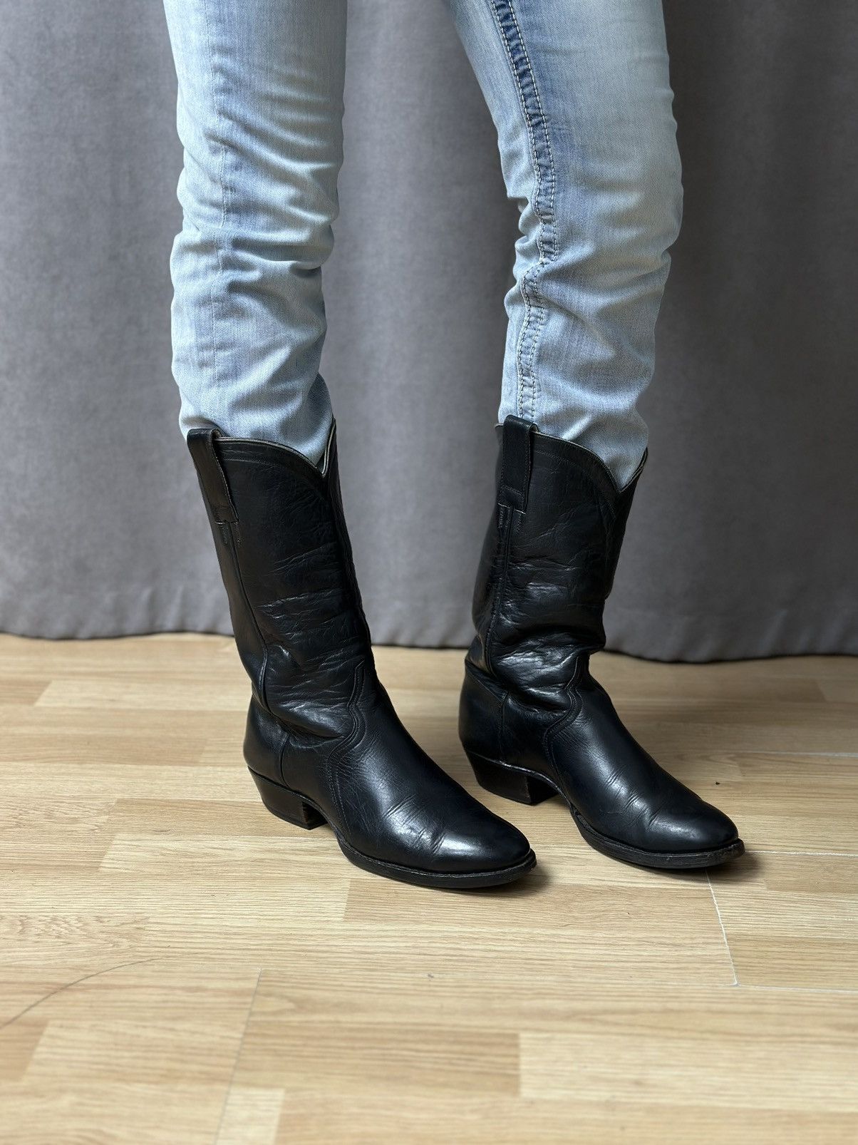A.S.98 Vintage High Heels Leather Boots Knee Y2k Avantgarde Rare Size US 9 / IT 39 - 12 Thumbnail