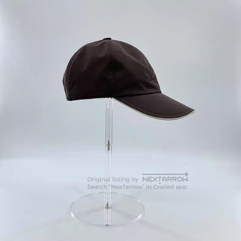 Loro Piana Loro Piana size M Dark Brown Logo Embroidered Cotton Duckbi Size ONE SIZE - 3 Thumbnail