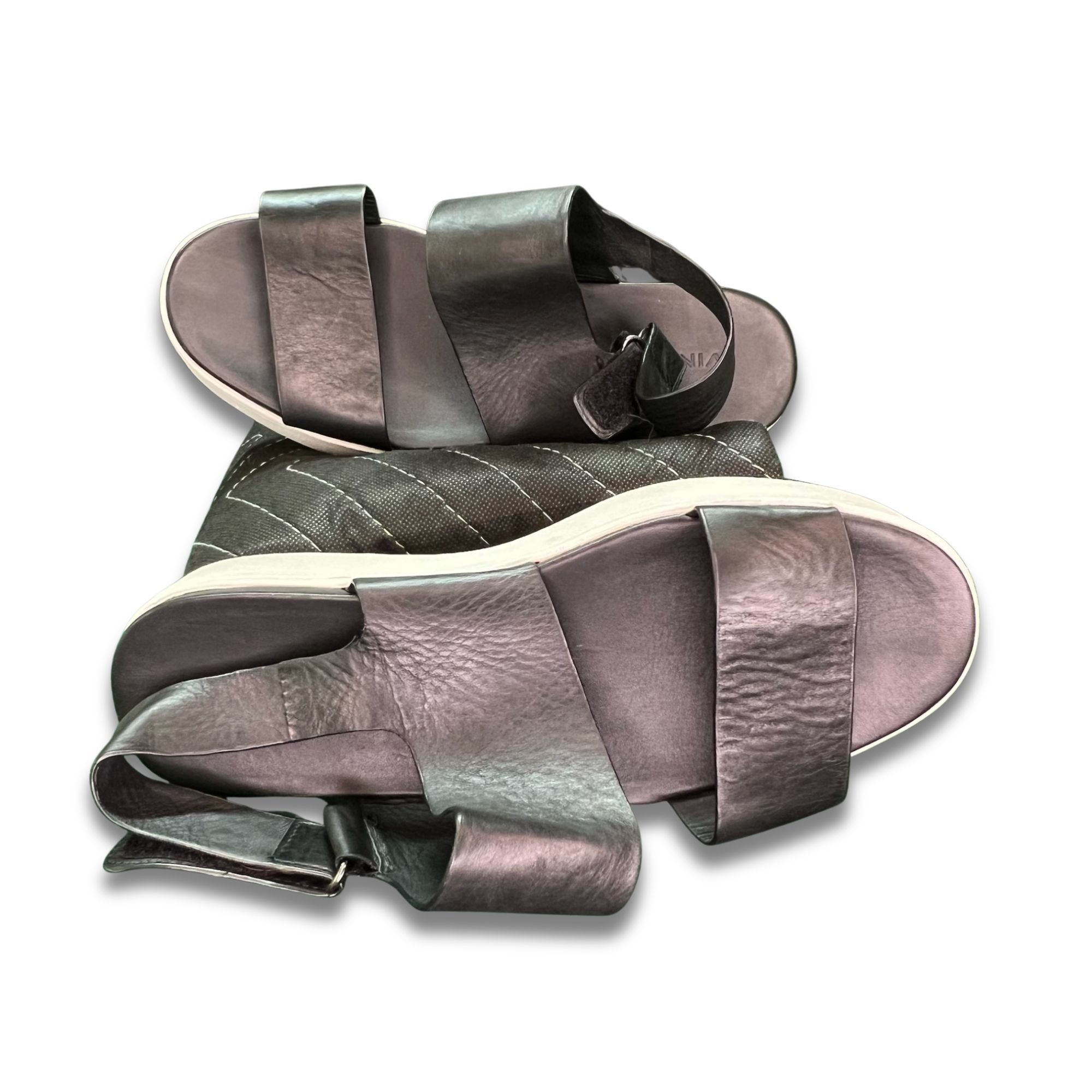 Vince Vince Westport Black Leather Platform Sandals Womens Size 8. Size US 8.5 / IT 38.5 - 5 Thumbnail