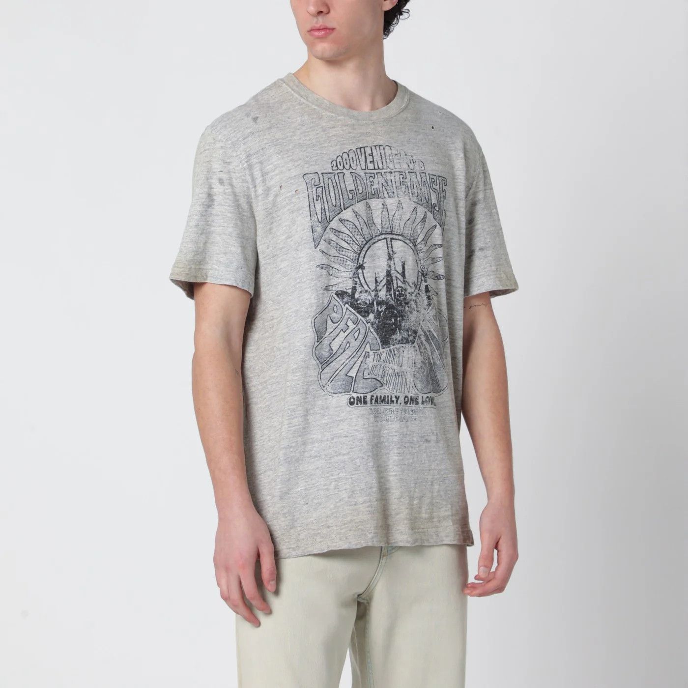 Golden Goose o1d2blof0426 Short Sleeve T-Shirt With Print in Grey Size US S / EU 44-46 / 1 - 1 Thumbnail