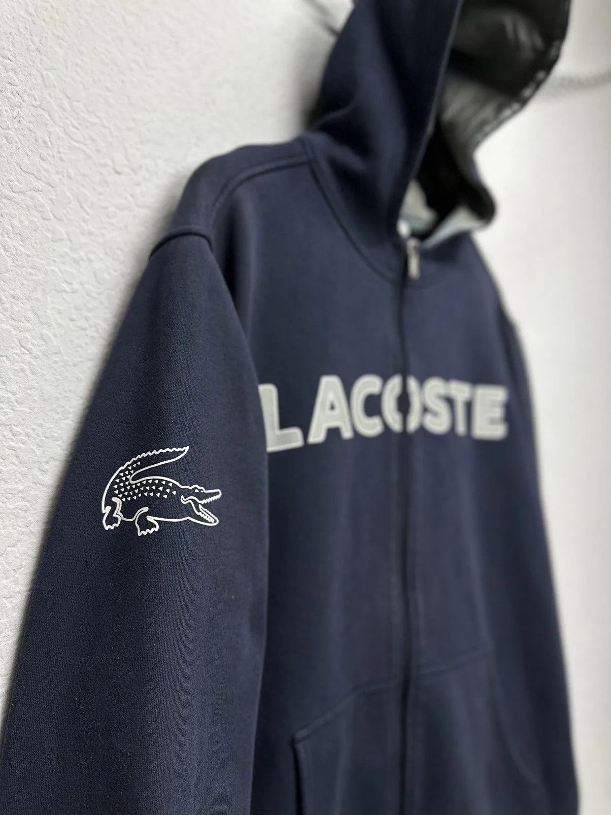 Vintage Vintage Blue Hoodie Lacoste Sport Casual Streewear Style Size US L / EU 52-54 / 3 - 5 Thumbnail