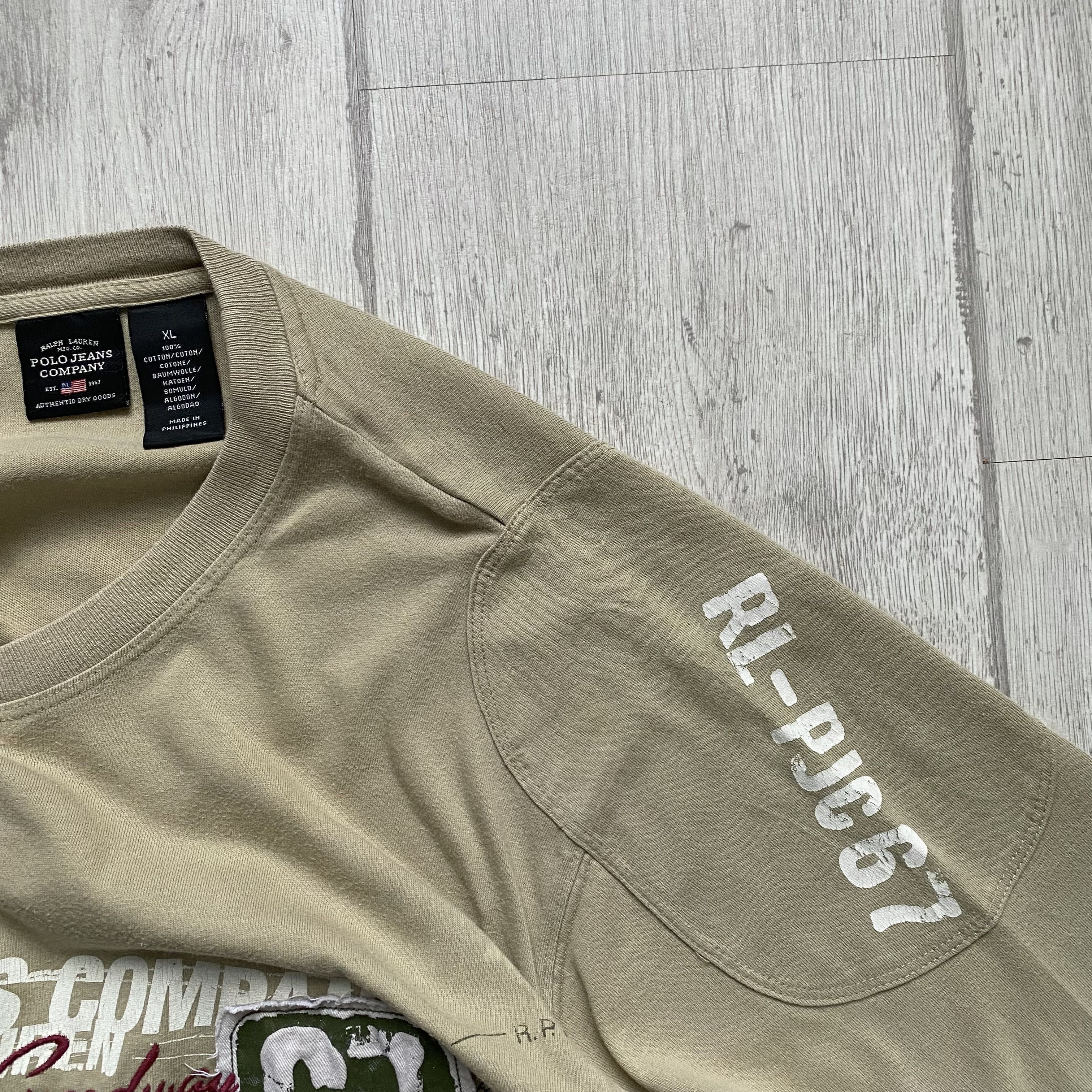 Polo Ralph Lauren Trashed 90s Polo Jeans Company racing team tee ferrari Size US XL / EU 56 / 4 - 9 Thumbnail