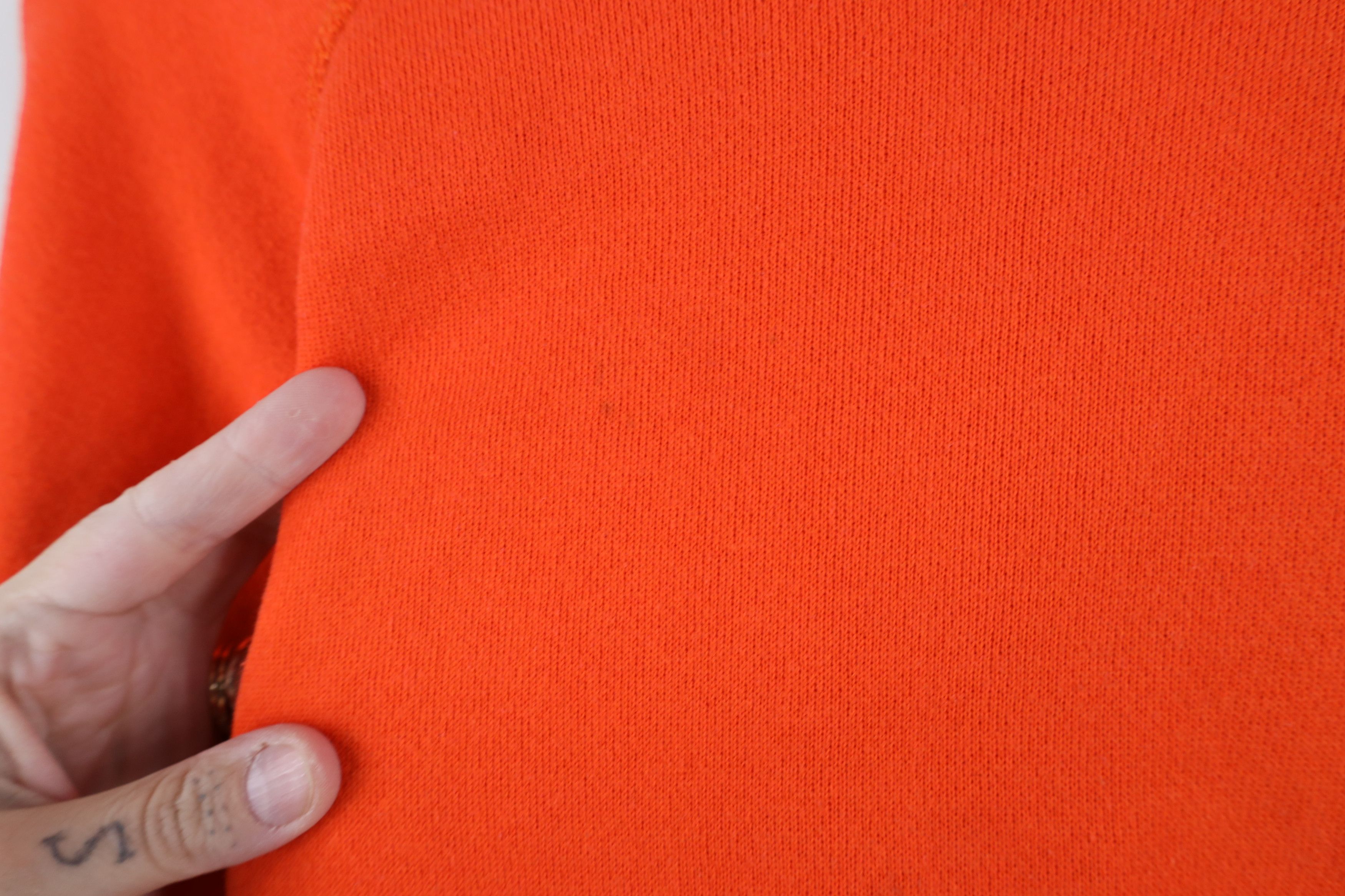 Vintage Vintage 90s Streetwear Blank Raglan Sweatshirt Orange USA Size US L / EU 52-54 / 3 - 10 Thumbnail