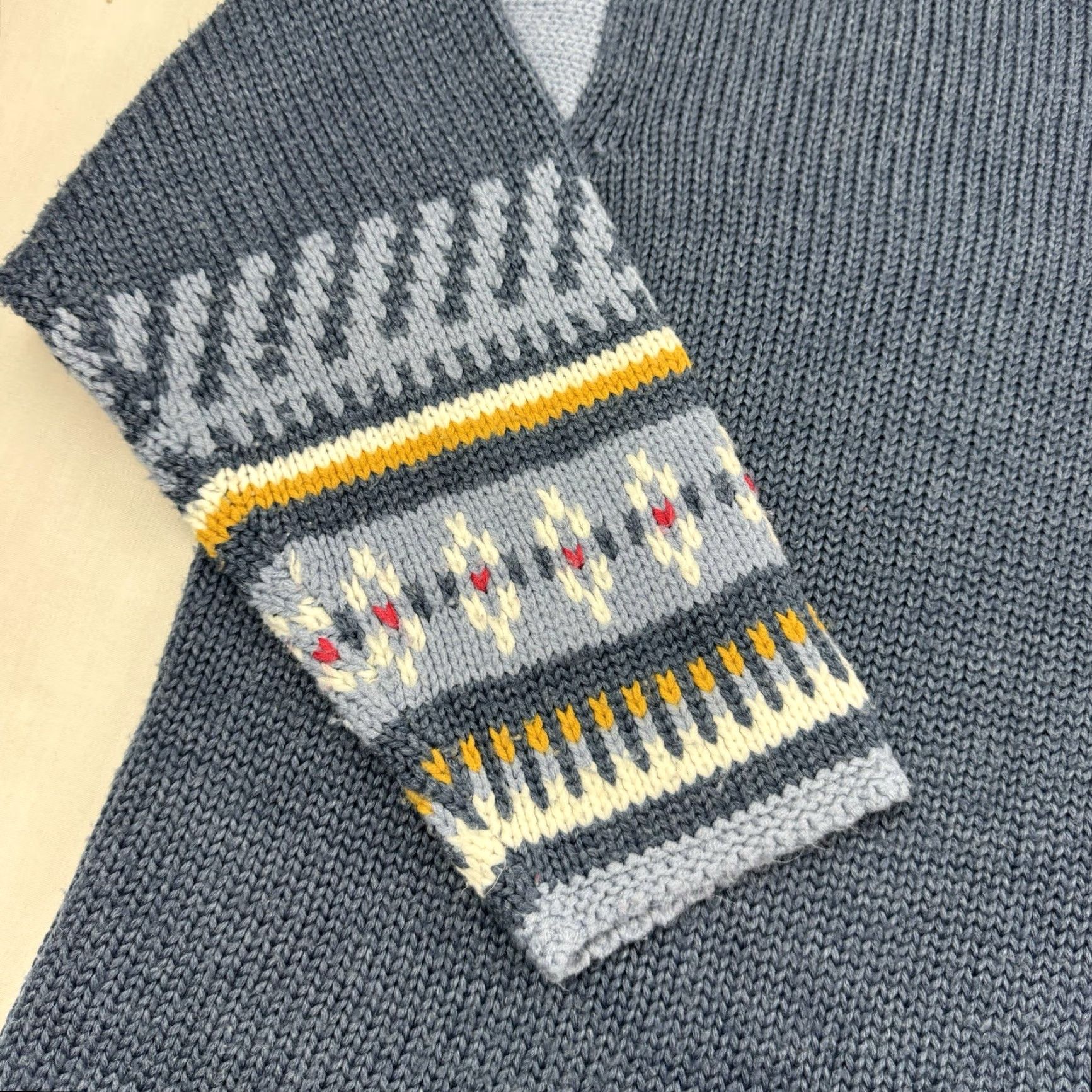 Vintage VINTAGE Main Street Blues Sweater Womens XL Blue V Neck Knitted Y2K Grandma Size XL / US 12-14 / IT 48-50 - 3 Thumbnail