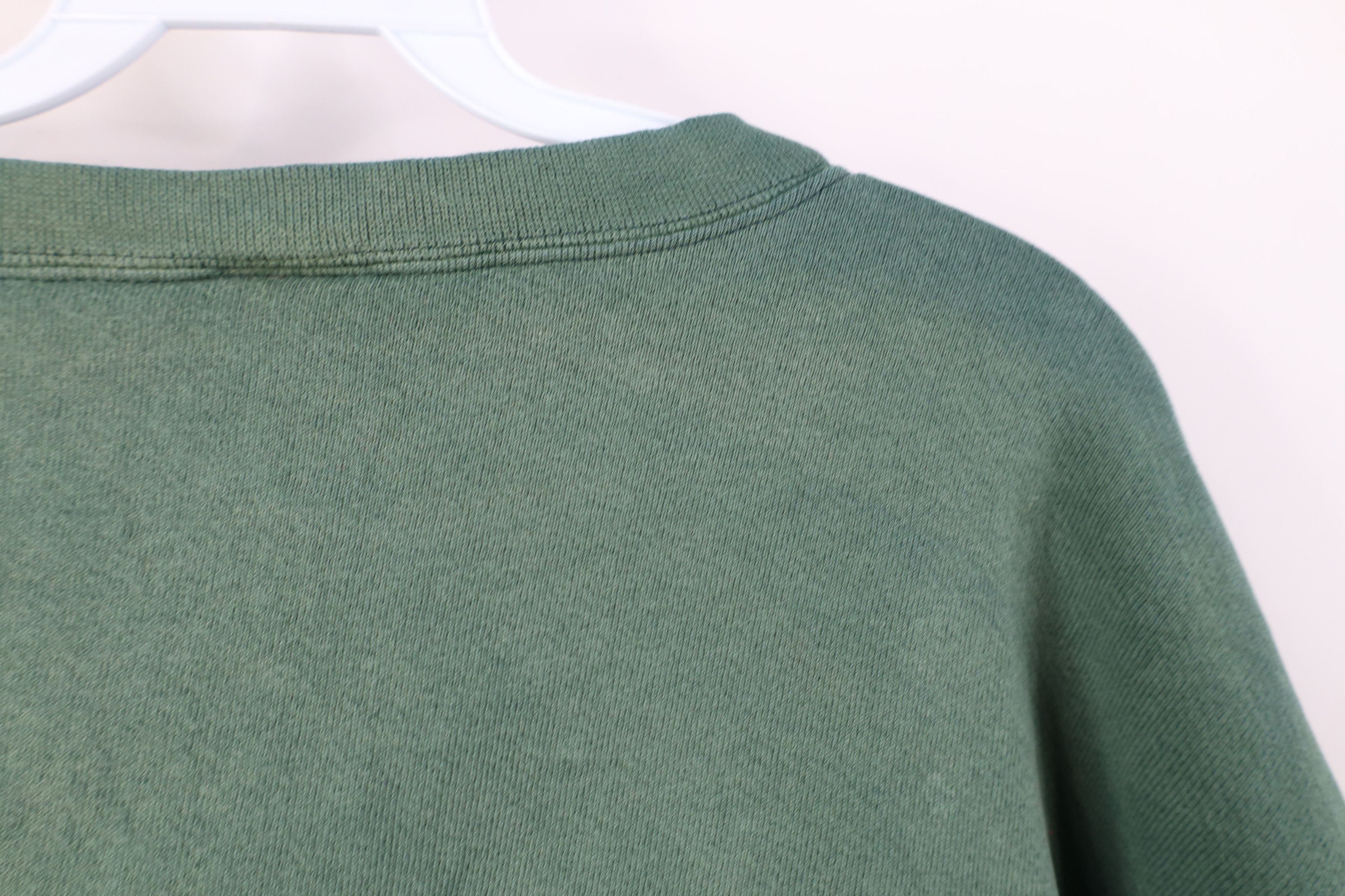 Vintage Vintage 90s Streetwear Sun Faded Crewneck Sweatshirt Green Size US XL / EU 56 / 4 - 12 Thumbnail