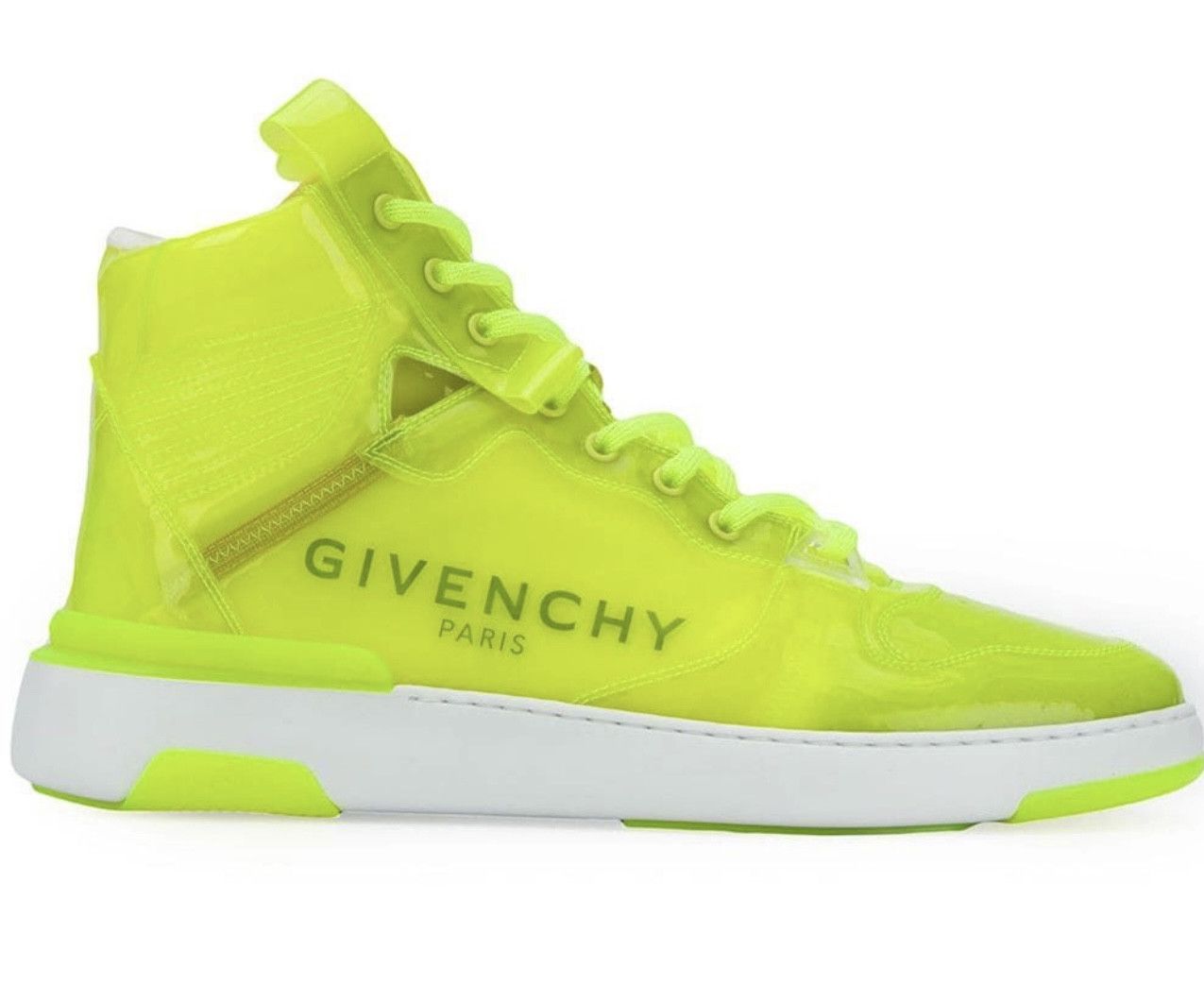 Givenchy WING SNEAKER HI-TOP FLUORESCENT YELLOW Size US 13 / EU 46 - 1 Thumbnail