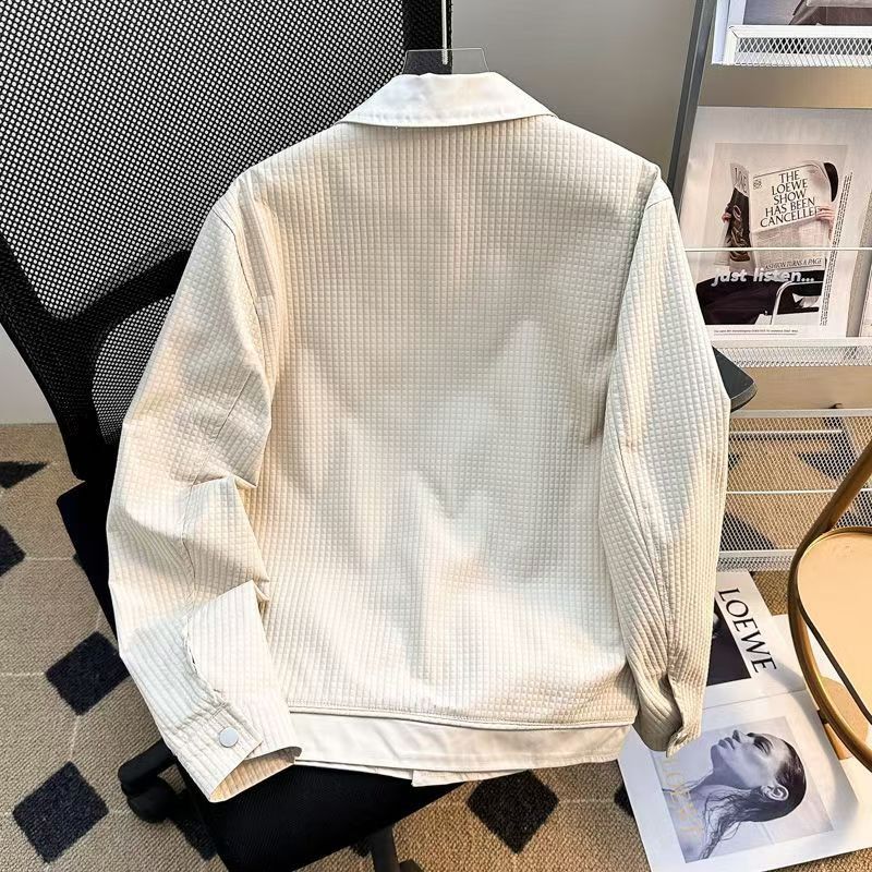 Vintage Off-White Waffle Knit Fake Two-Piece Jacket Size US M / EU 48-50 / 2 - 2 Thumbnail