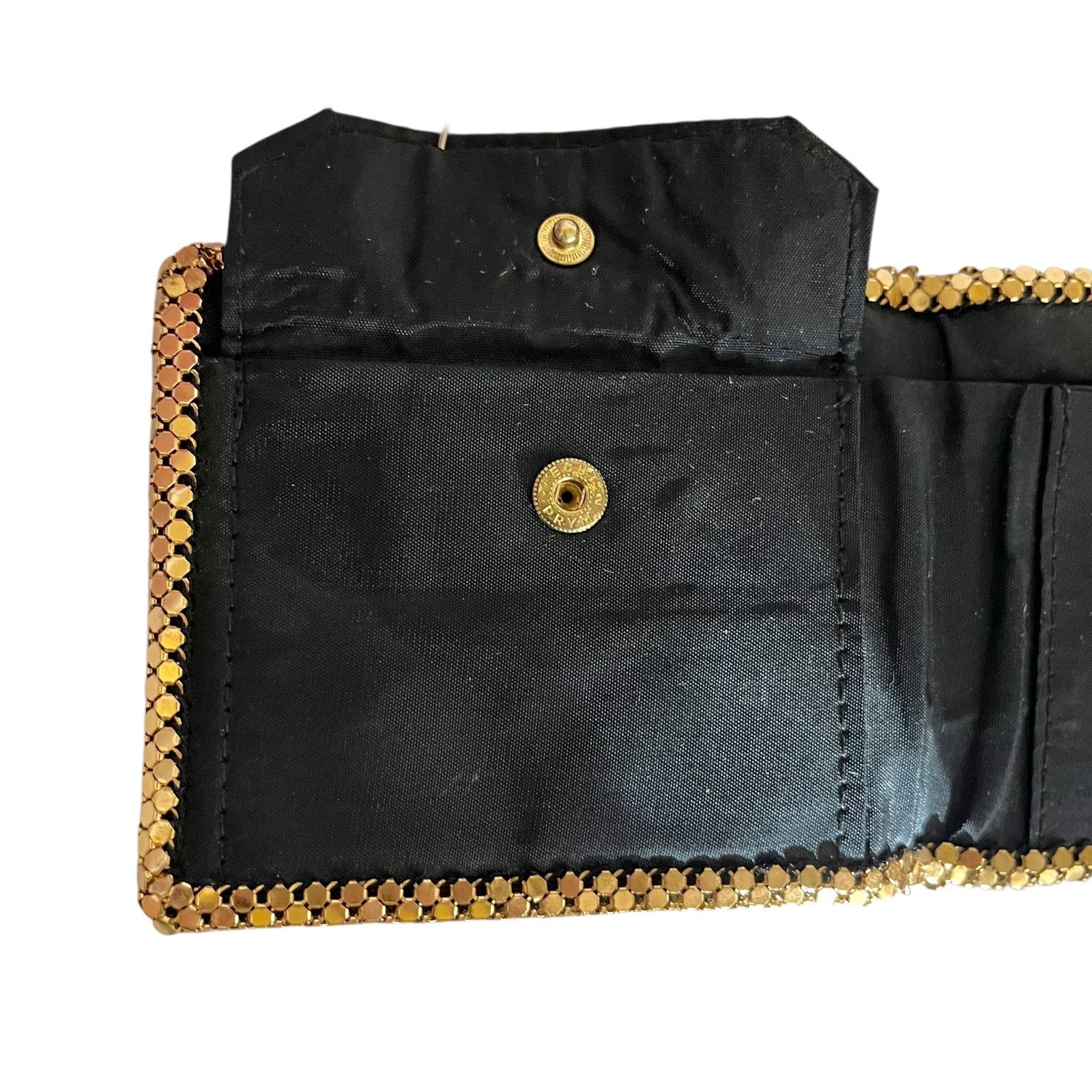 Vintage Vintage Gold-Tone Liquid Metal Mesh Chainmail Bifold Wallet Size ONE SIZE - 5 Thumbnail