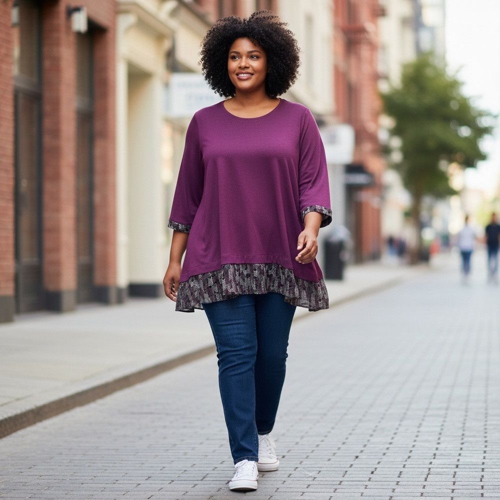Other New Catherine's Impossibly Soft Duet Purple Tunic Size 4X Size 4XL / US 24-26 - 1 Thumbnail