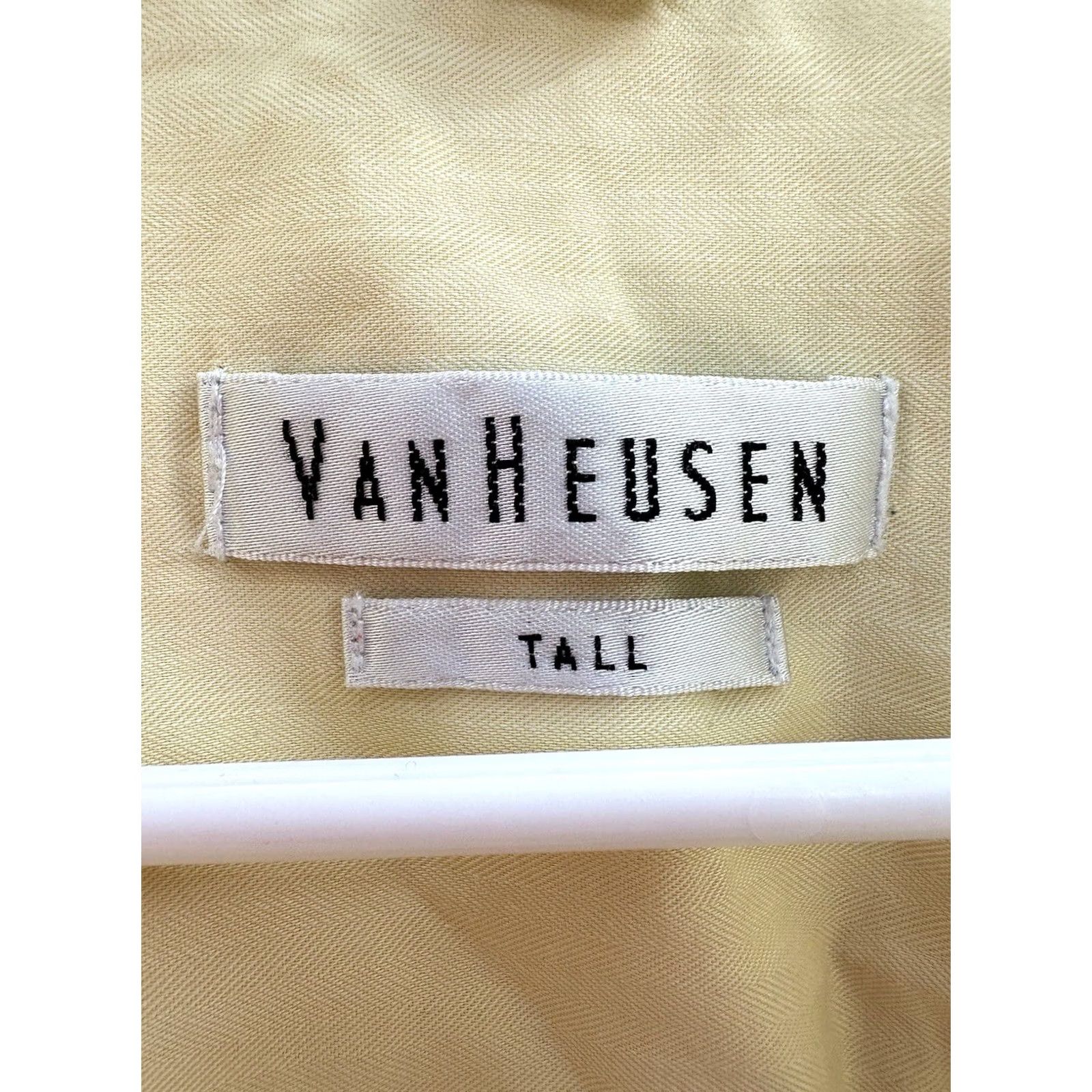 Van Heusen Van Heusen Mens Shirt Size 17 34/35 Tall Yellow Long Sleeve Button-Up Shirt Mens Regular"] Size US XL / EU 56 / 4 - 5 Thumbnail