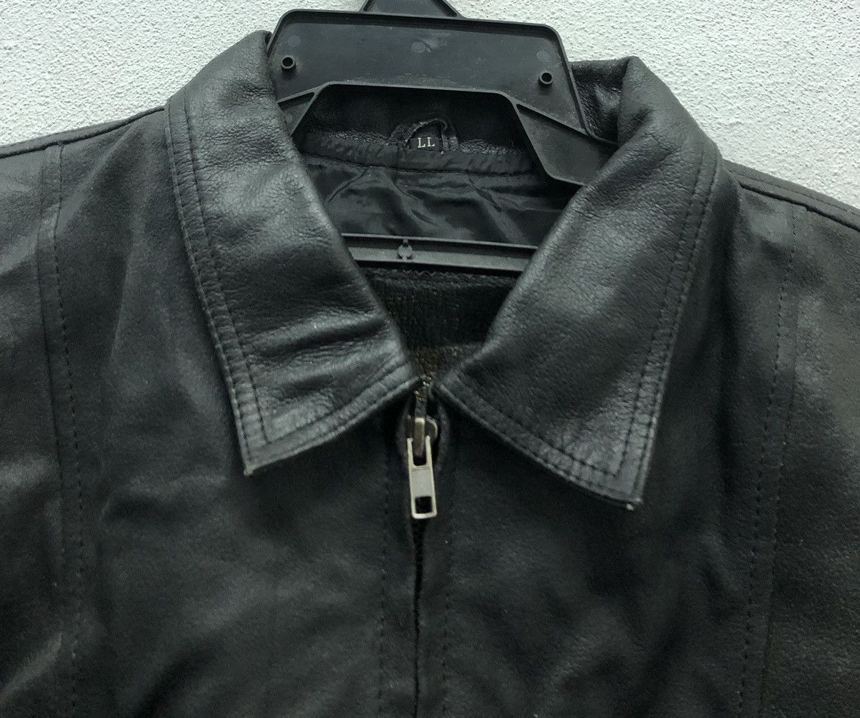 Leather × Vintage Vintage Black Cowhide Leather Bomber Jacket – Size LL Size US XL / EU 56 / 4 - 3 Thumbnail