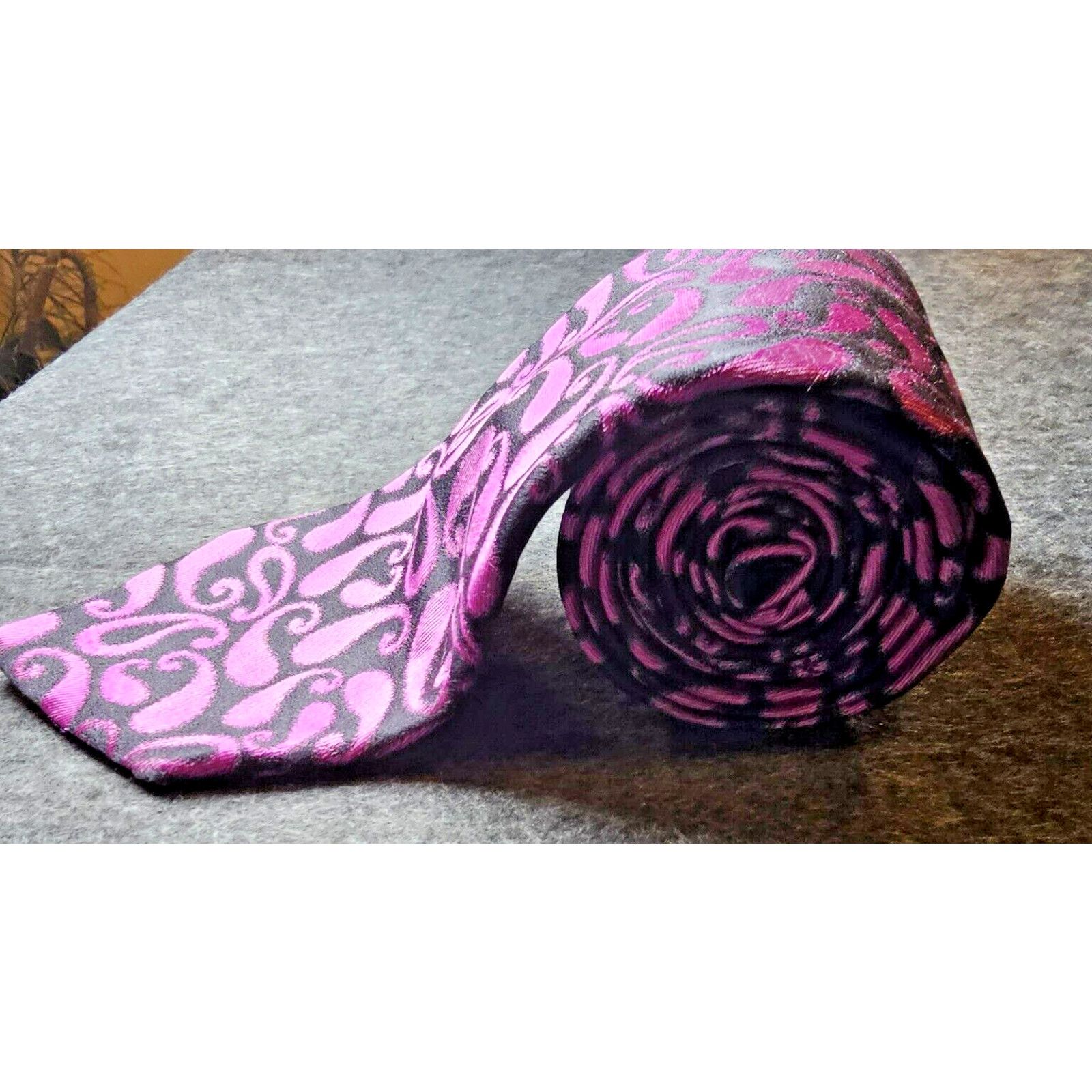 Ted Baker Ted Baker Tie Italian Silk Paisley Purple Designer London Size ONE SIZE - 5 Thumbnail