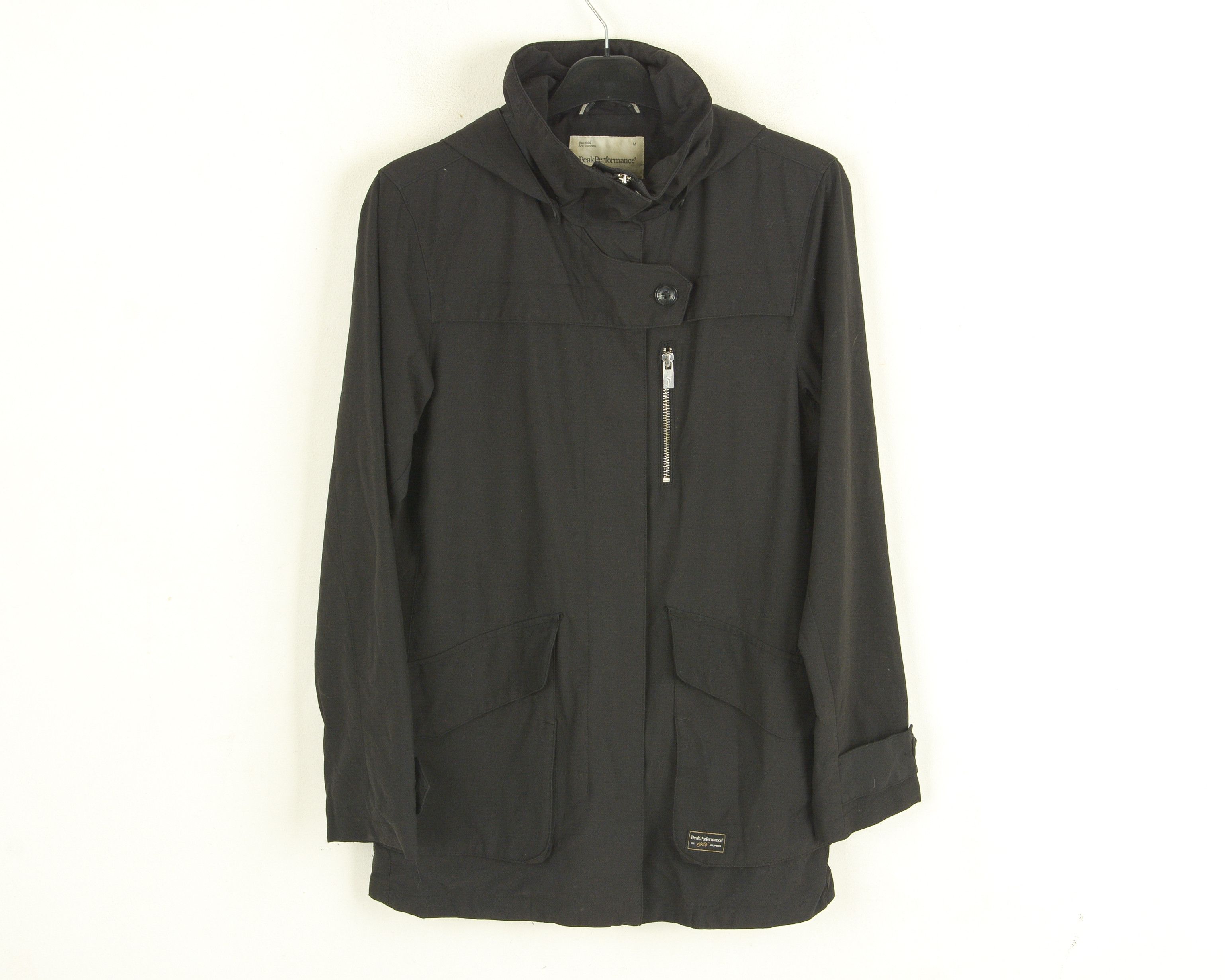 Peak Performance SHELLBY J Women M Jacket Coat Parka Hooded Raincoat Black Size M / US 6-8 / IT 42-44 - 1 Thumbnail