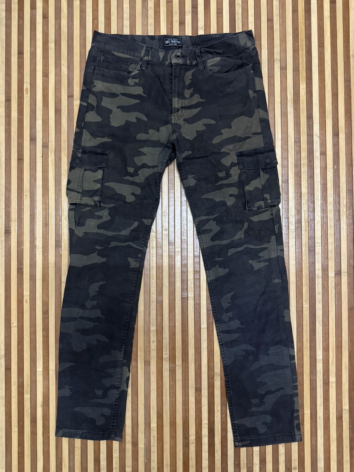 Japanese Brand Big Smith Camouflage Cargo Pants Streetwear / Multipocket Size US 32 / EU 48 - 1 Thumbnail