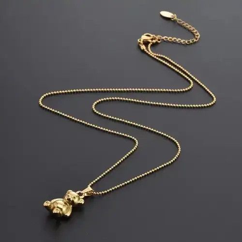 Jewelry × Vintage Cute Little Bear Pendant Necklace Size ONE SIZE - 1 Thumbnail