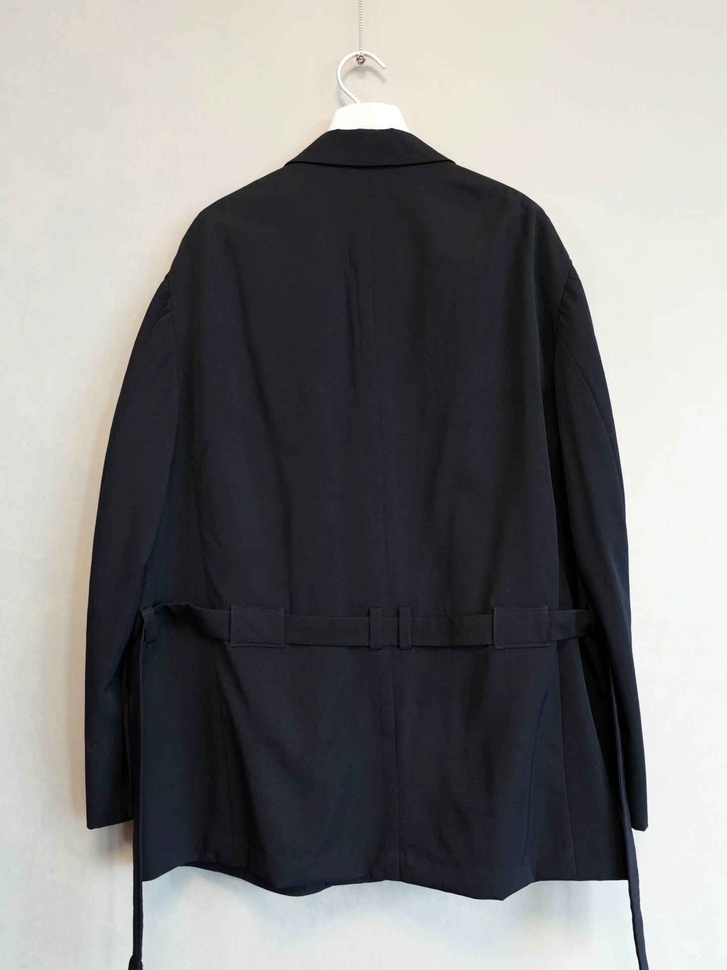 Yohji Yamamoto Yohji Yamamoto 96SS Metal Snap Wool Jacket Navy Blue M Size US M / EU 48-50 / 2 - 4 Thumbnail