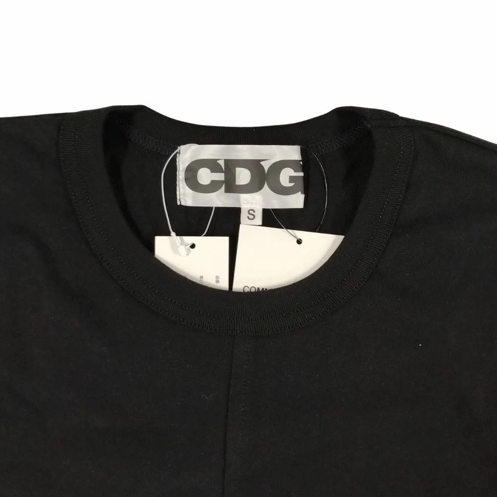 Comme des Garcons T-Shirts Asymmetrical Design Logo Print Cotton Black Size US S / EU 44-46 / 1 - 4 Thumbnail