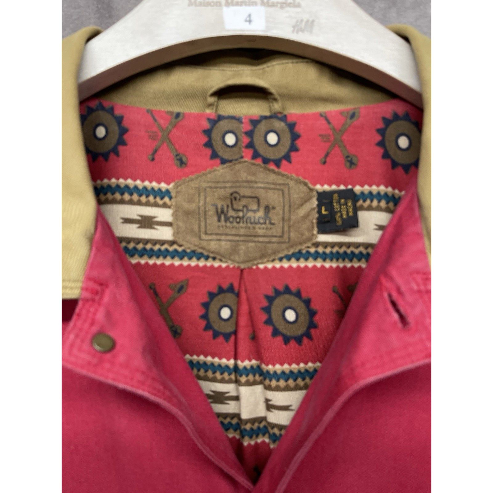 Other VINTAGE 90S WOOLRICH SANTA FE RED CANVAS AZTEC BLANKET LINED Size US L / EU 52-54 / 3 - 4 Thumbnail
